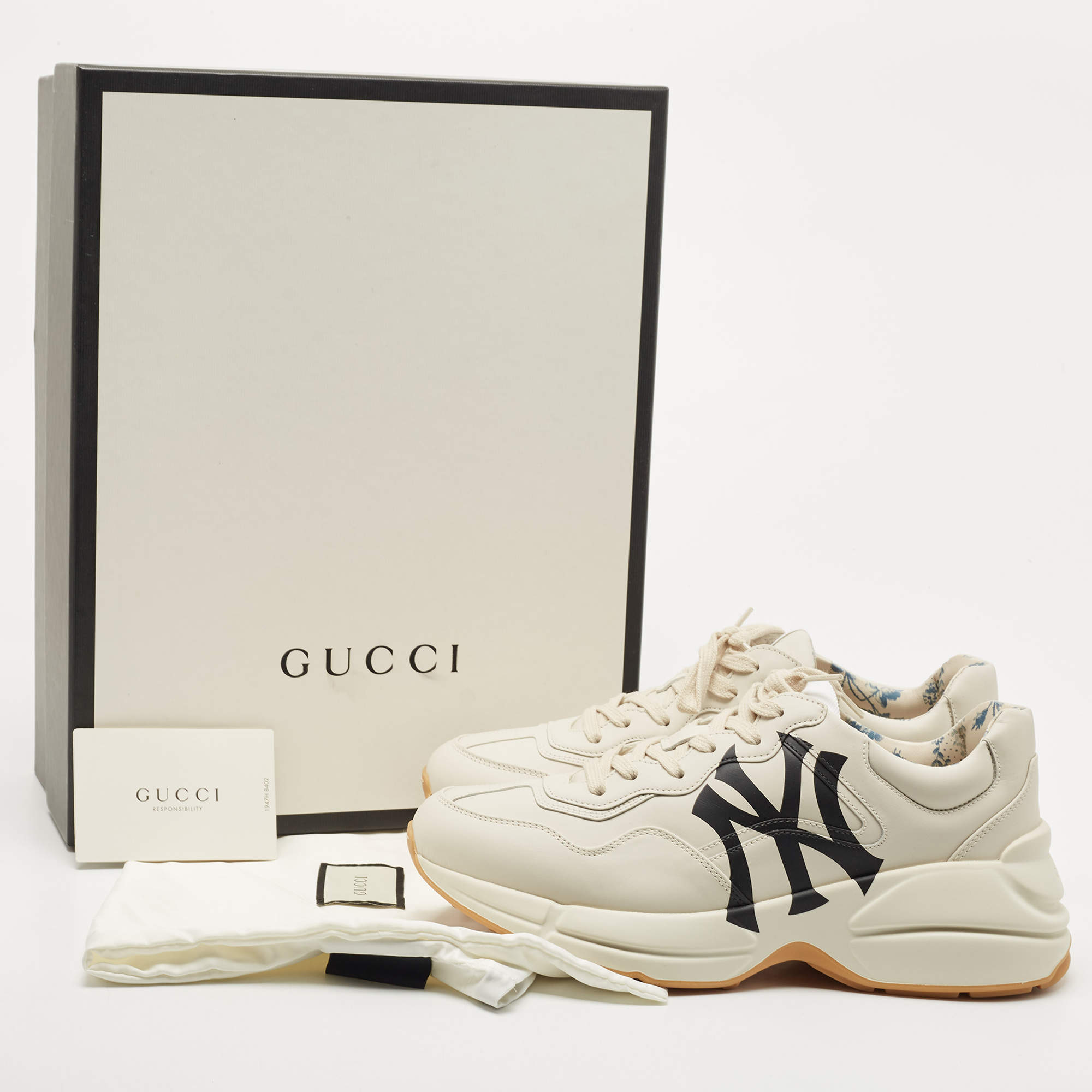 Gucci Rhyton Leather Sneaker 'NY Yankees' 548638-DRW00-4520