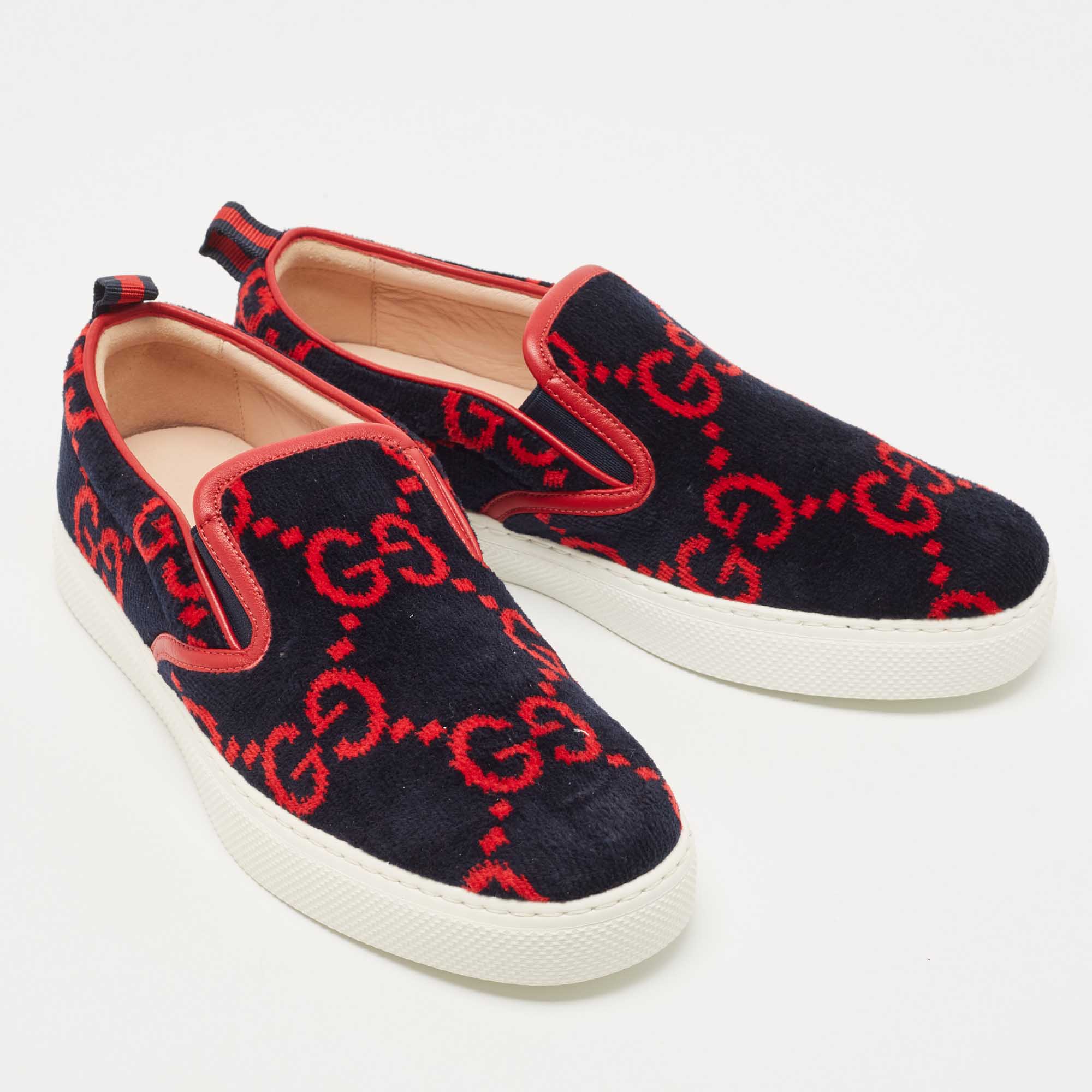 Blue red hot sale gucci shoes