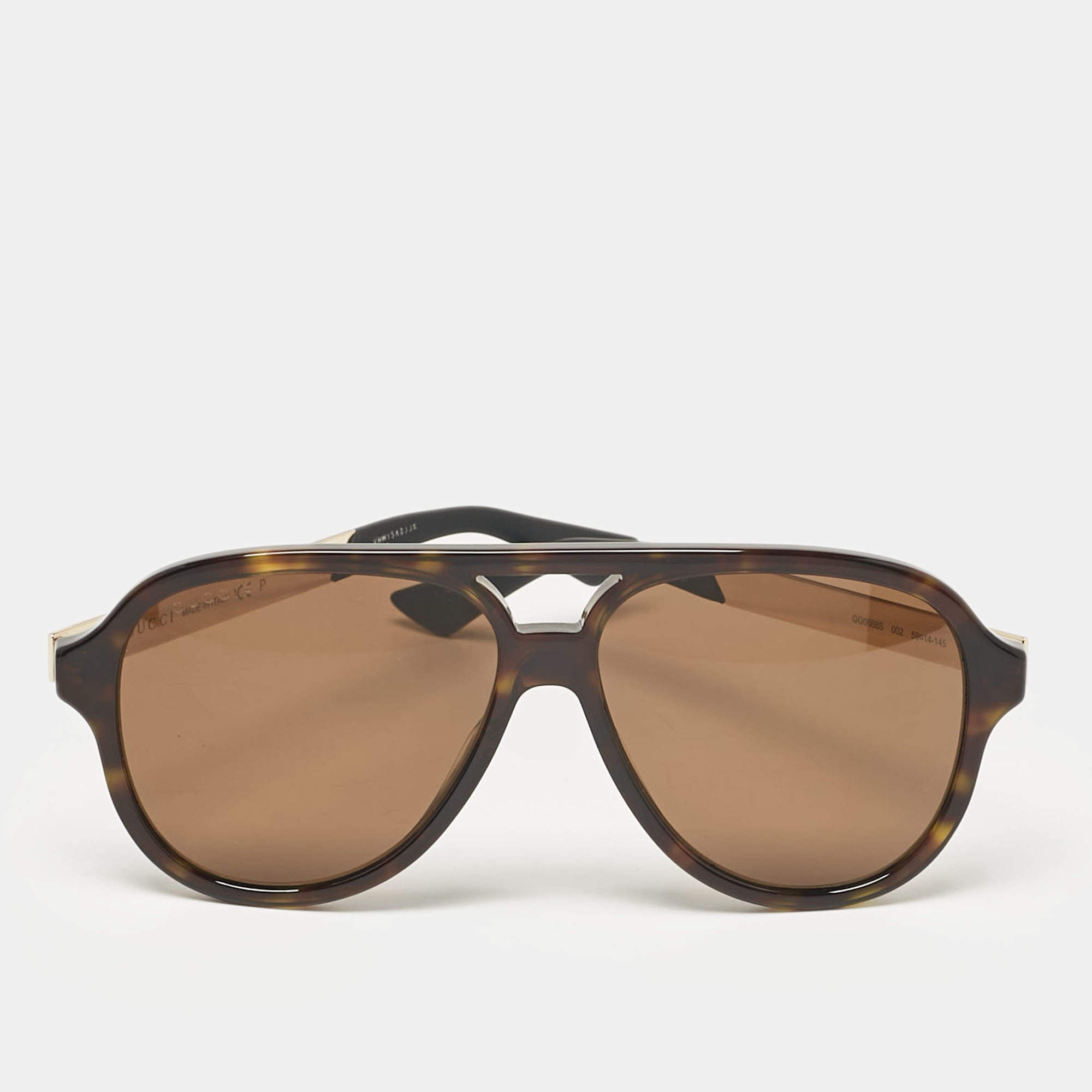 Gucci Dark Brown GG0688S Aviator Sunglasses