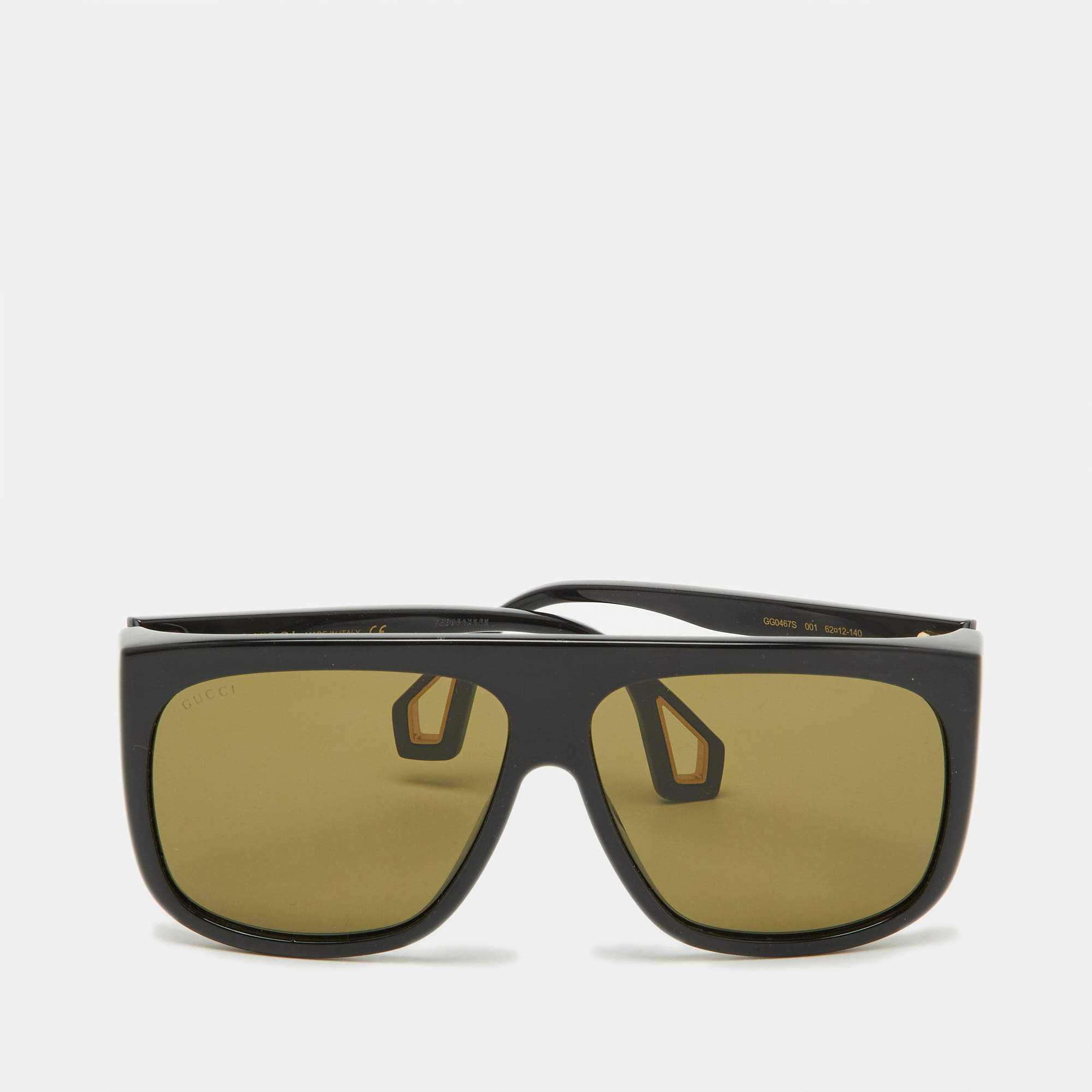 Gucci Black/Green GG0467S Oversized Square Sunglasses