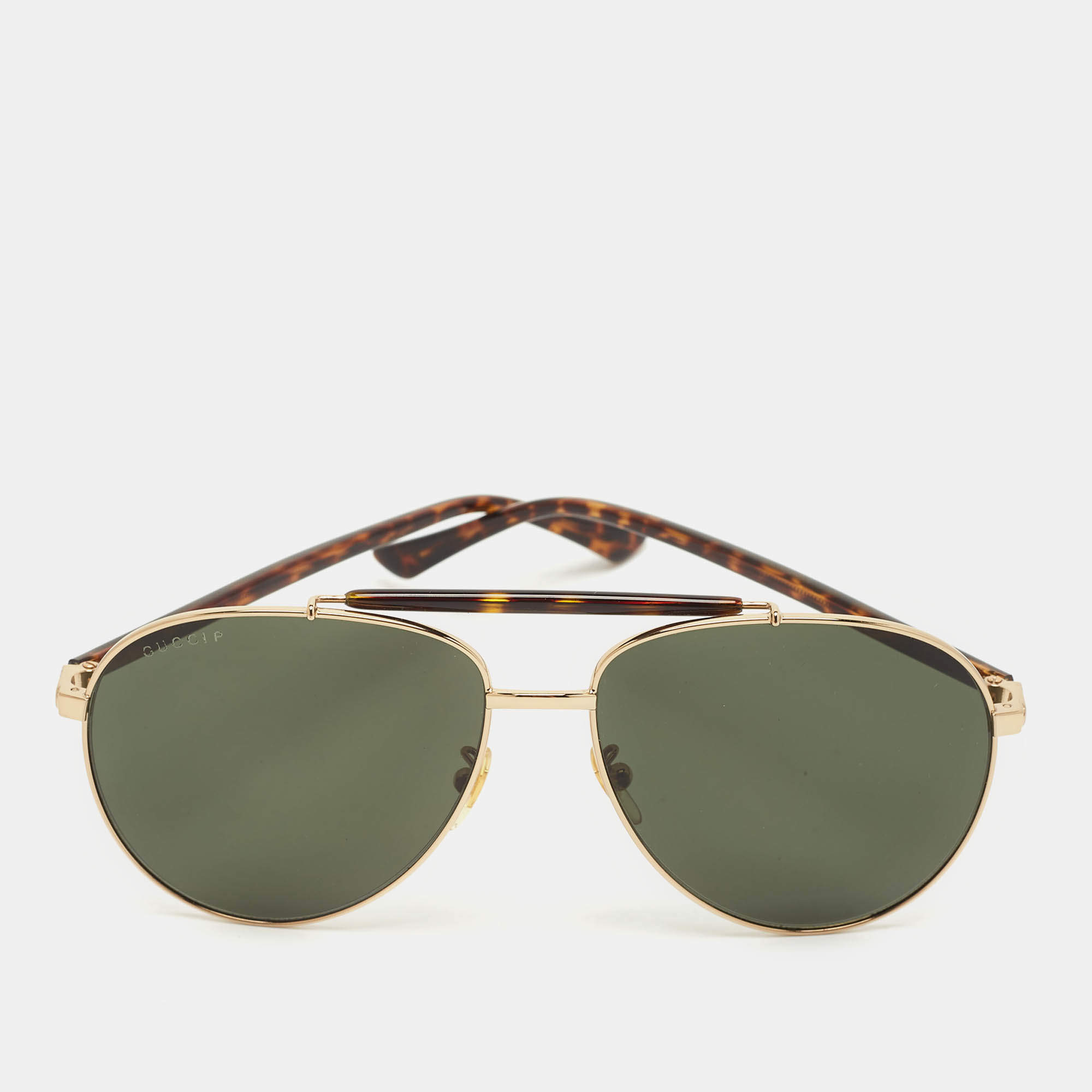 Gucci Black/Brown GG0014S Aviator Sunglasses