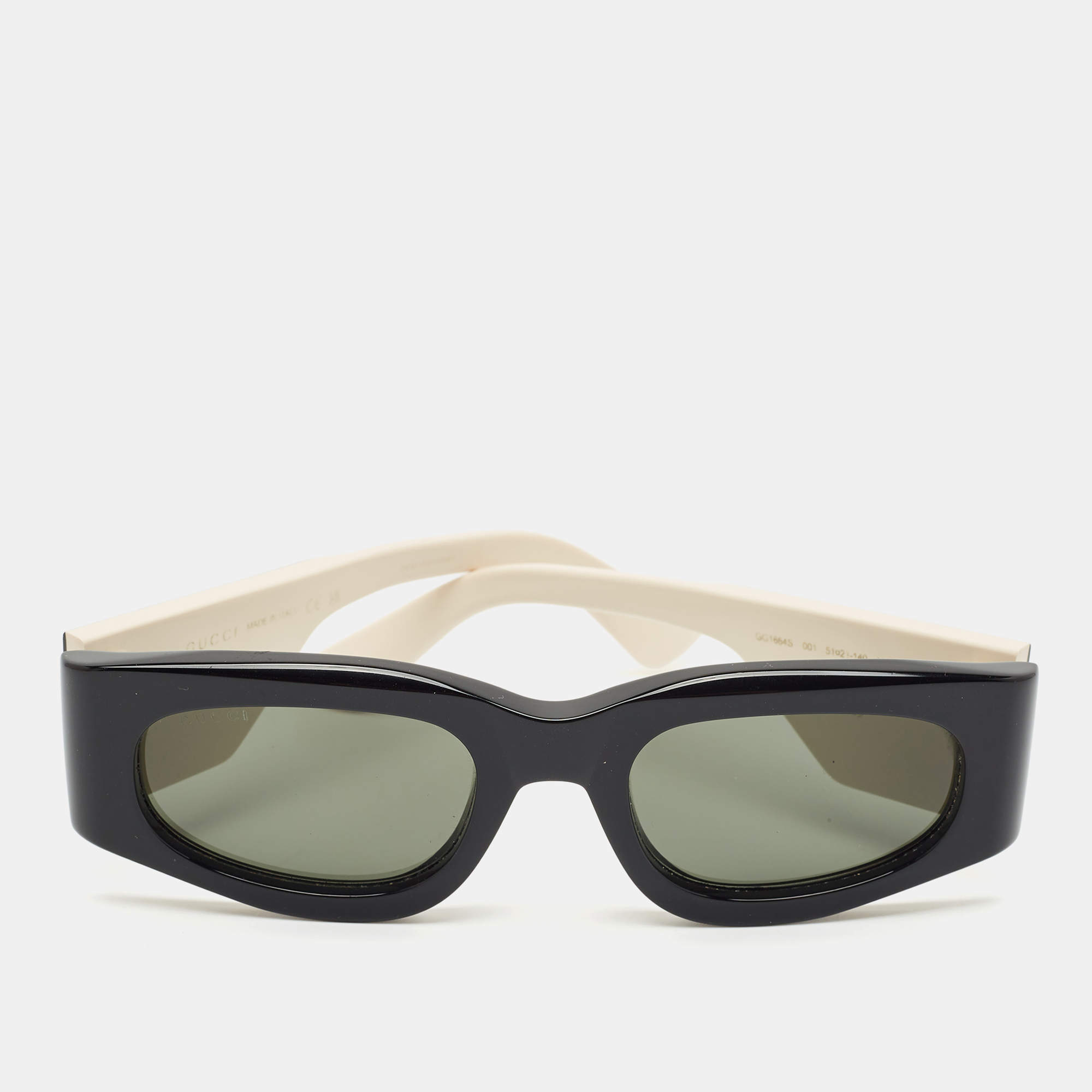 Gucci Black/White GG1664S Interlocking G Rectangular