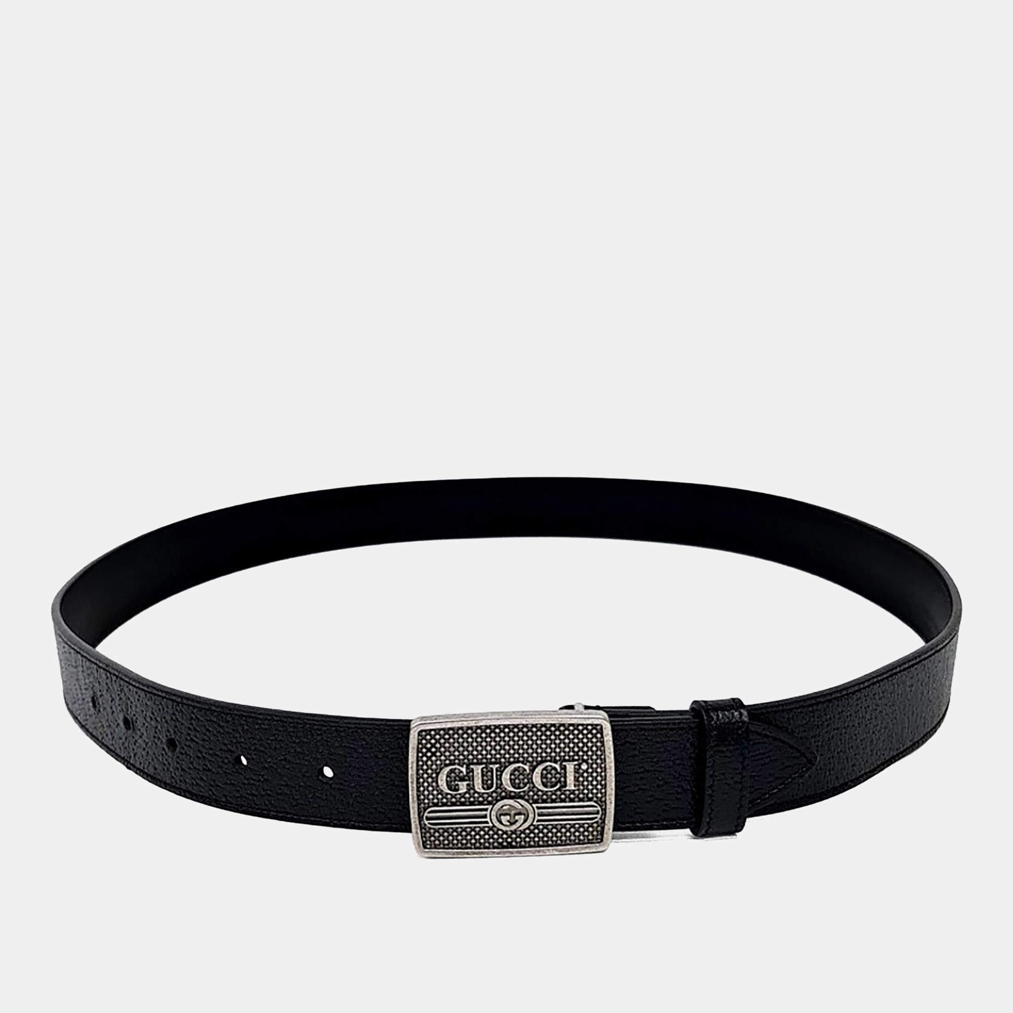 Pre Owned Gucci Leather Black belt (523311)