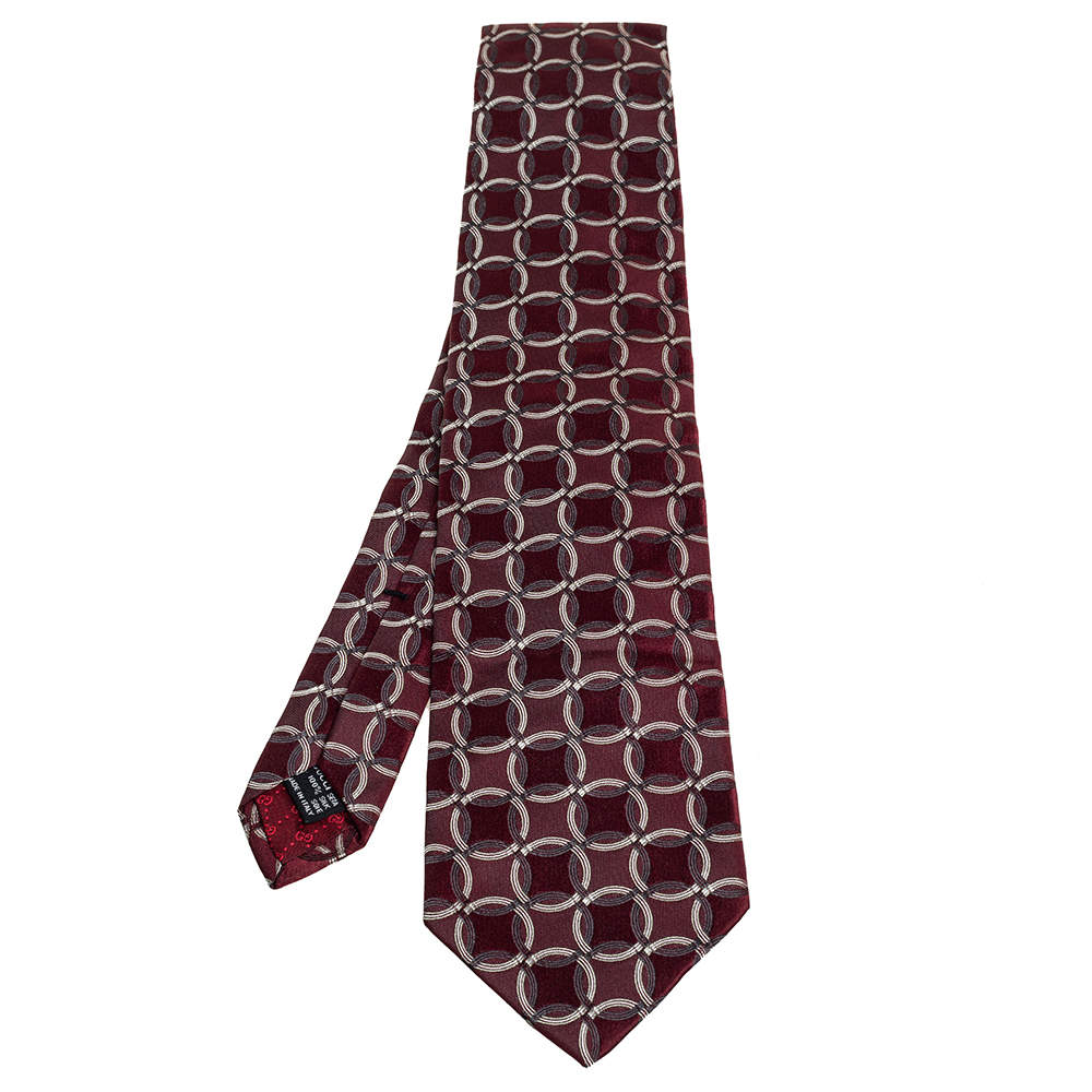 gucci burgundy tie