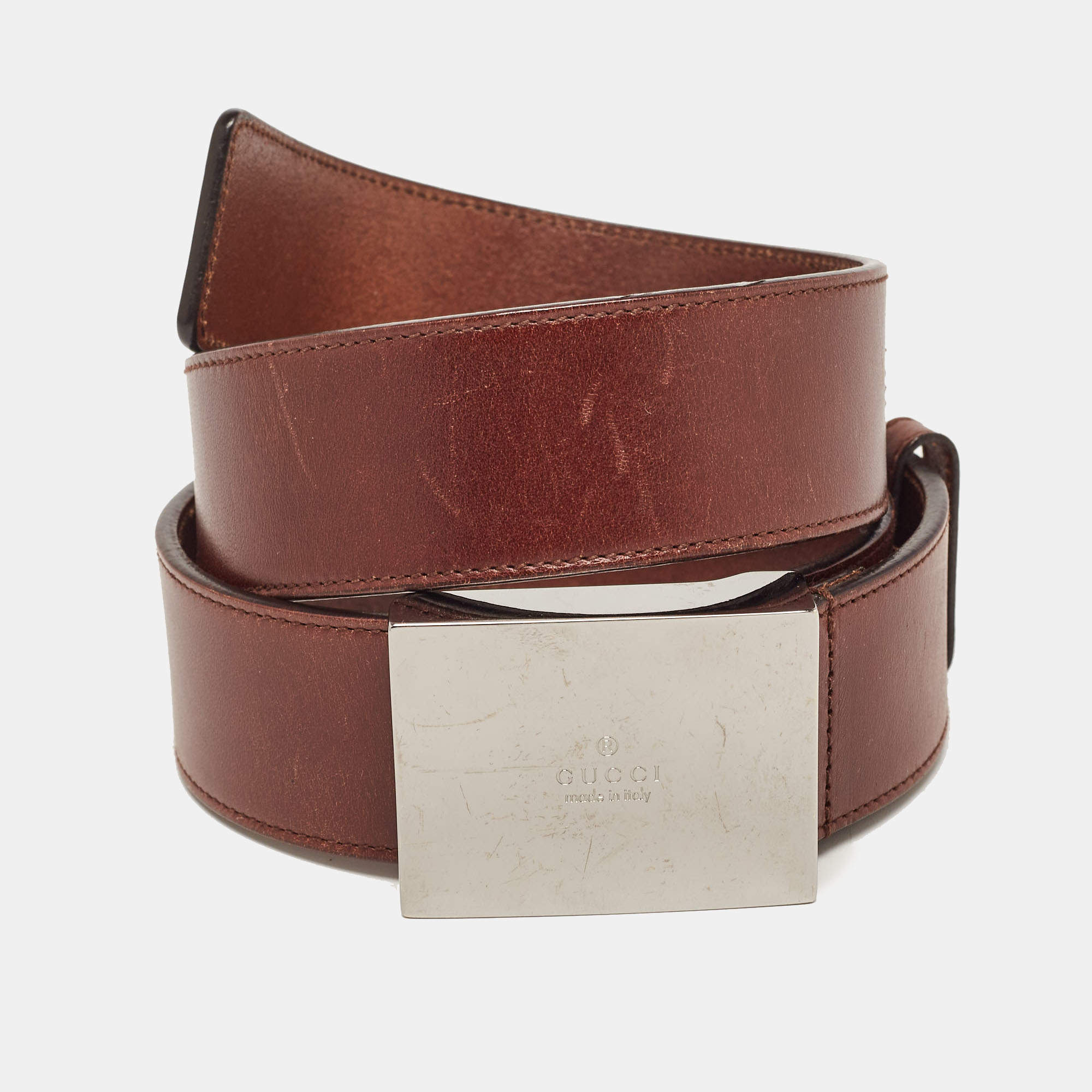 Gucci leather belt men best sale