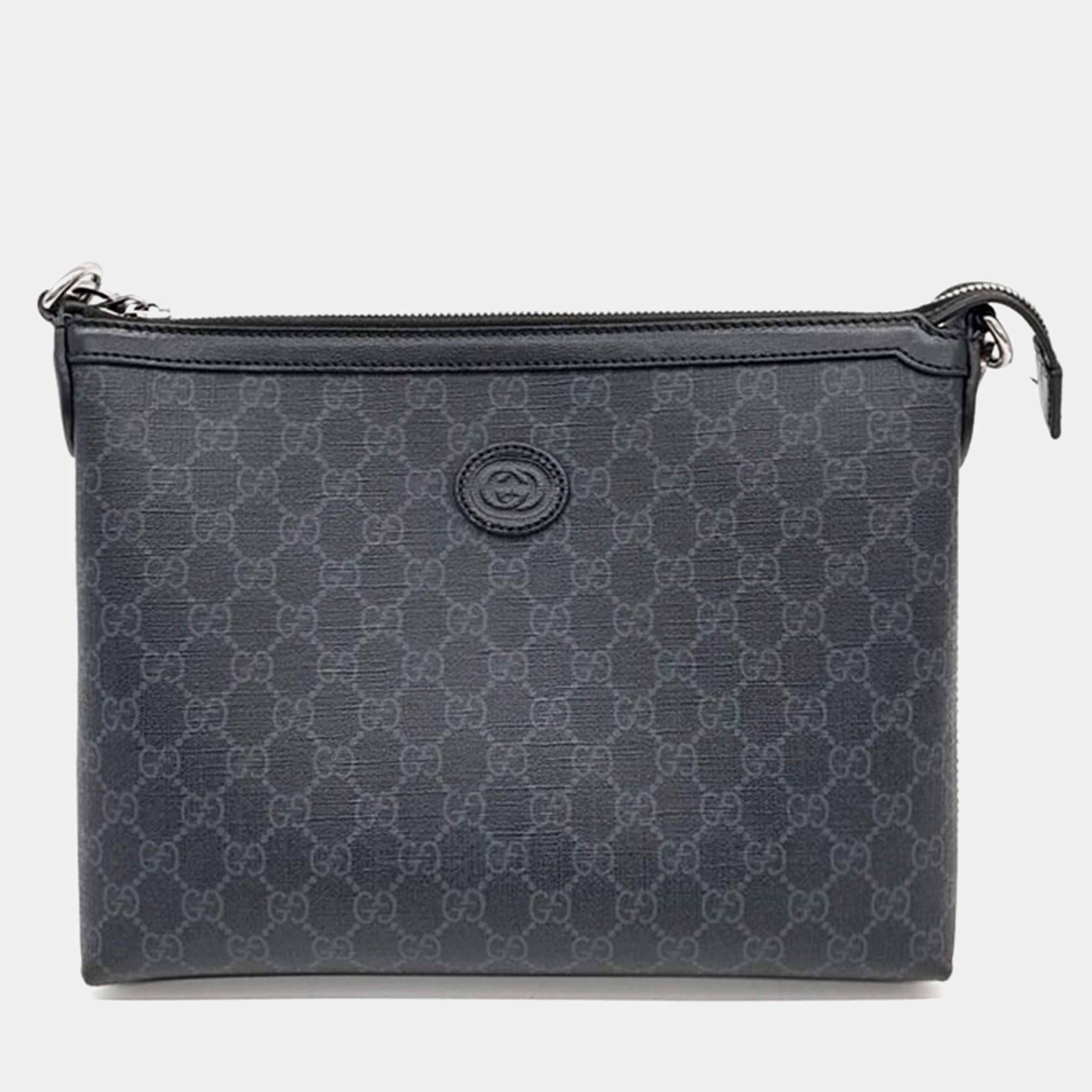 Gucci Grey PVC GG Supreme Handbag 