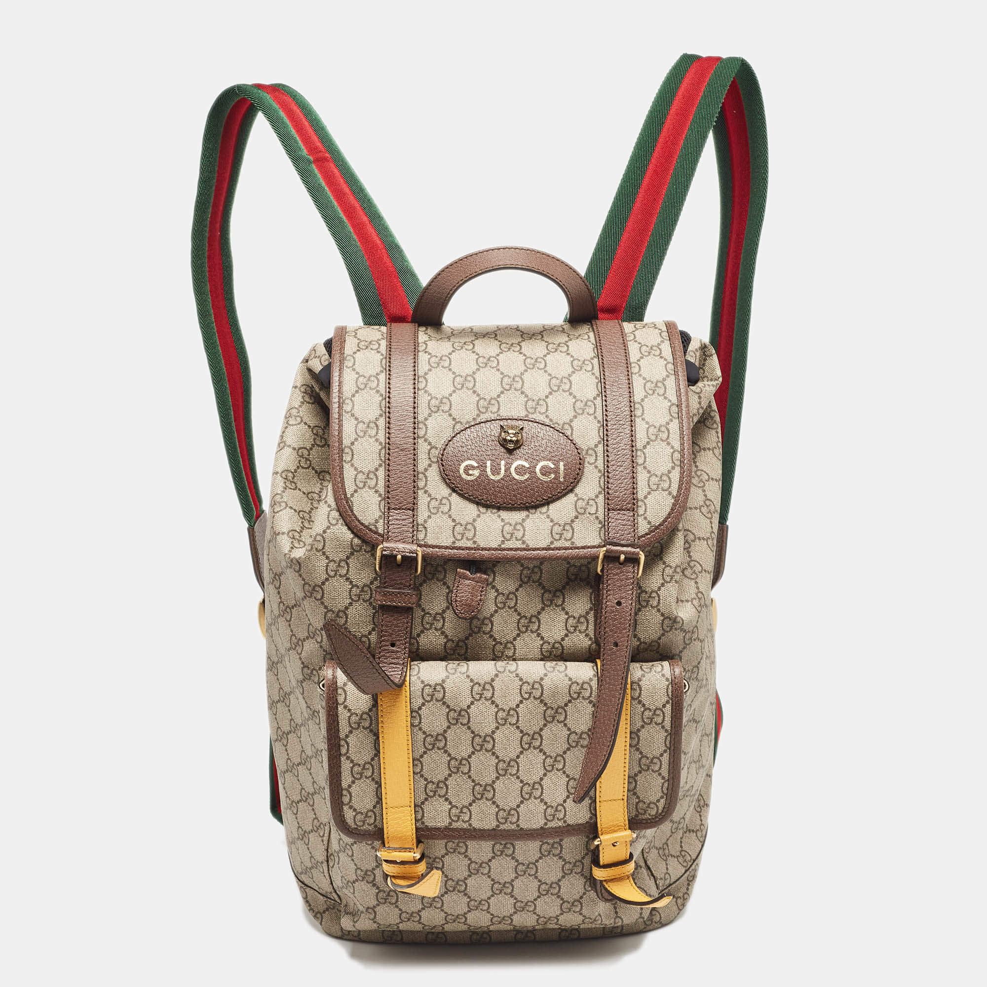 Gucci Beige GG Supreme Canvas Web Soft Backpack Gucci TLC