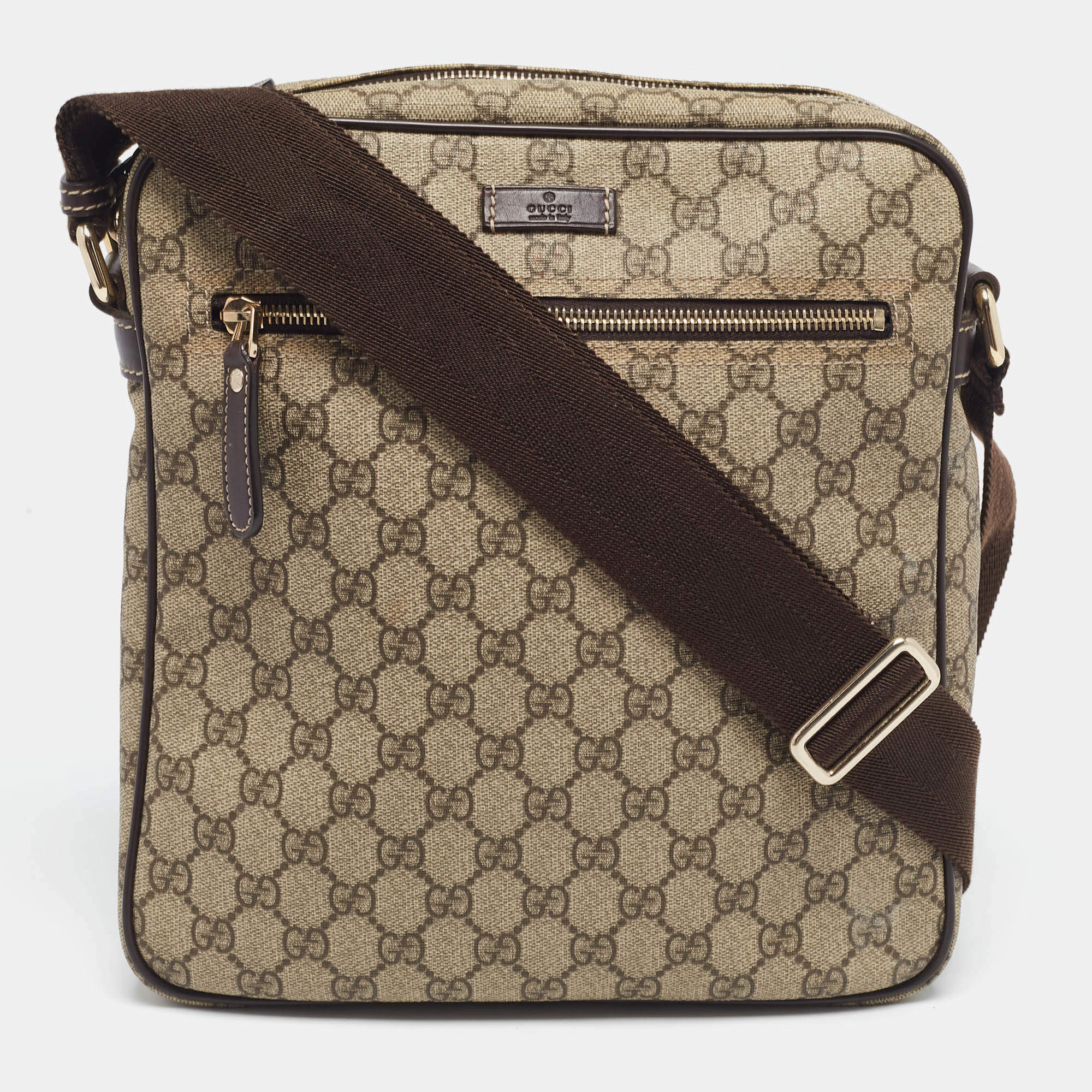 Gucci Beige GG Supreme Canvas Joy Messenger Bag
