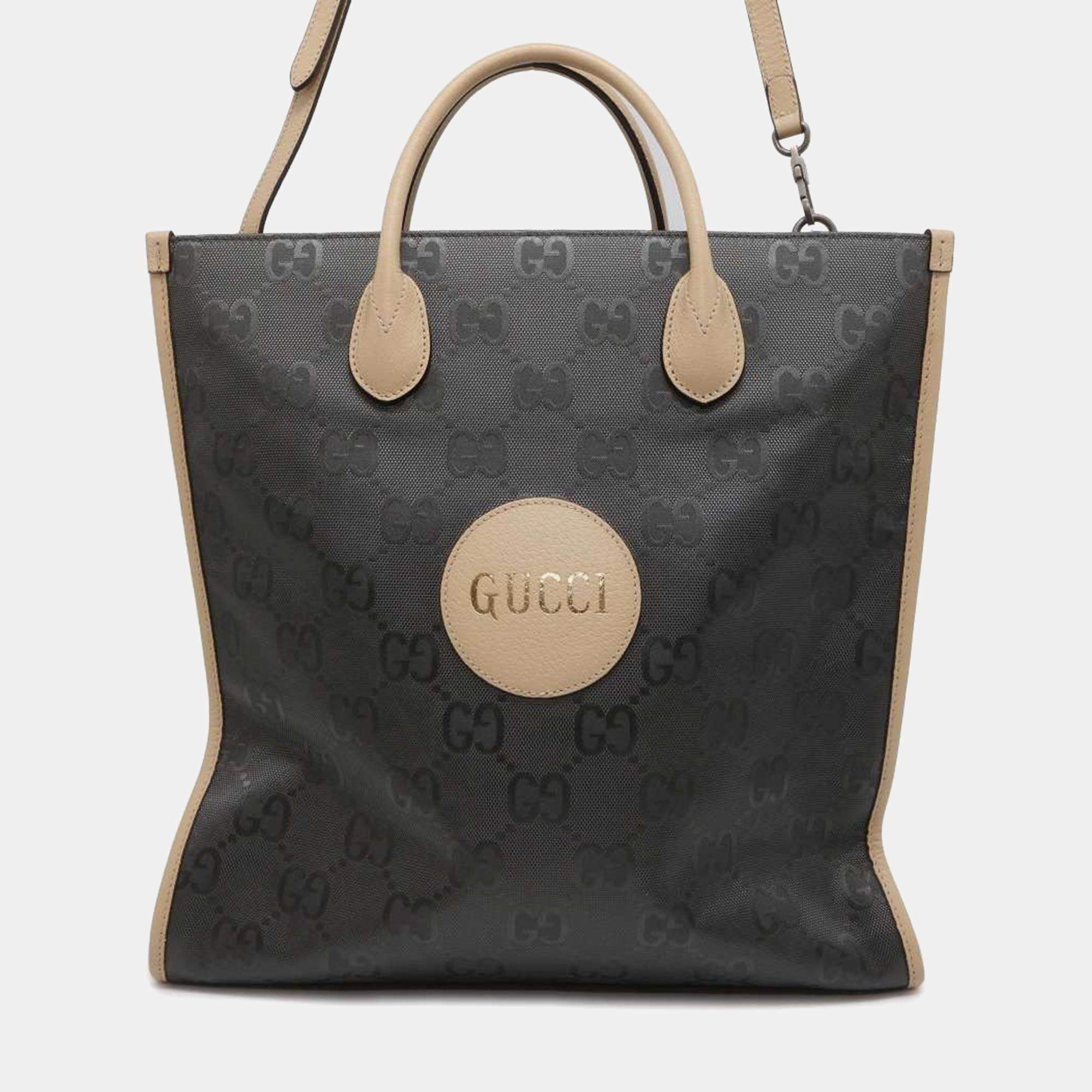 Gucci Grey Canvas GG Nylon Off The Grid Tote Bag