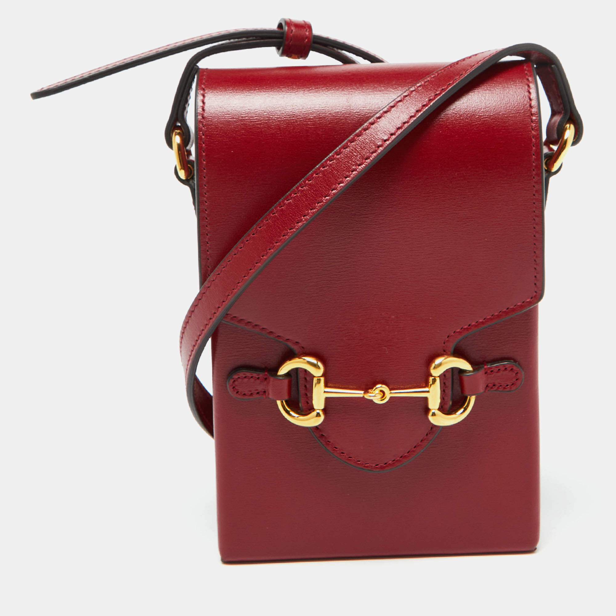 Gucci Red Calfskin Mini Horsebit 1955 Crossbody Bag Gucci TLC