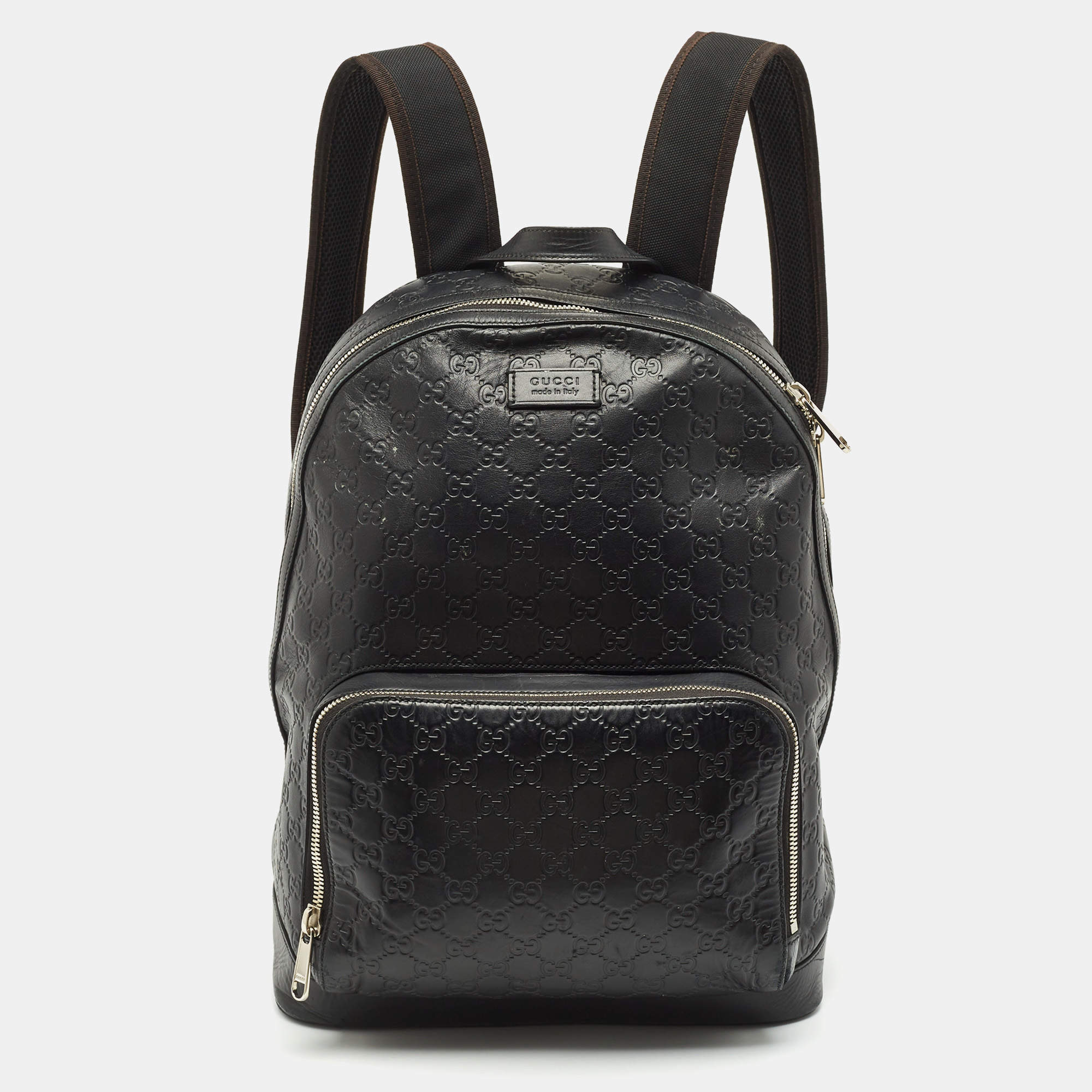 Gucci Black Guccissima Leather Eden Backpack