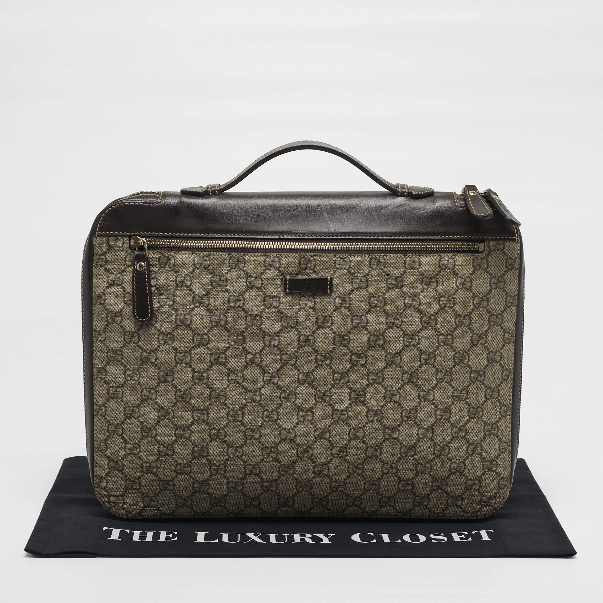 Gucci Black Leather Bamboo Handle Briefcase Gucci | TLC