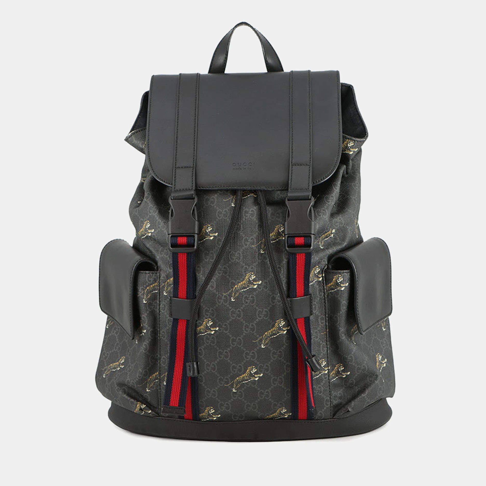 مملوكة مسبقًا حقيبة ظهر غوتشي GG سوبريم جلد سوبريم أسود