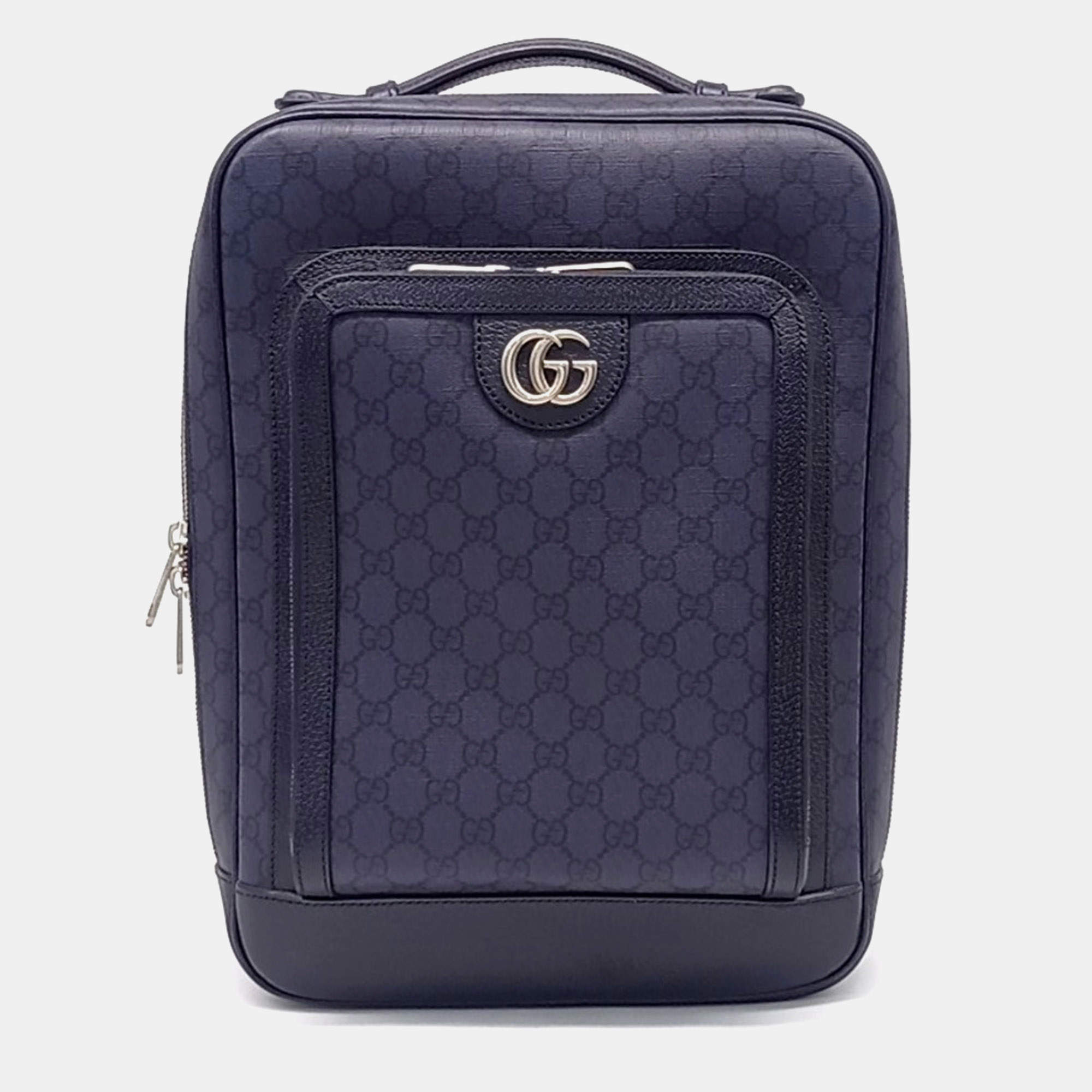 مملوكة مسبقًا Gucci Navy Blue PVC Ophidia GG Backpack (745718)