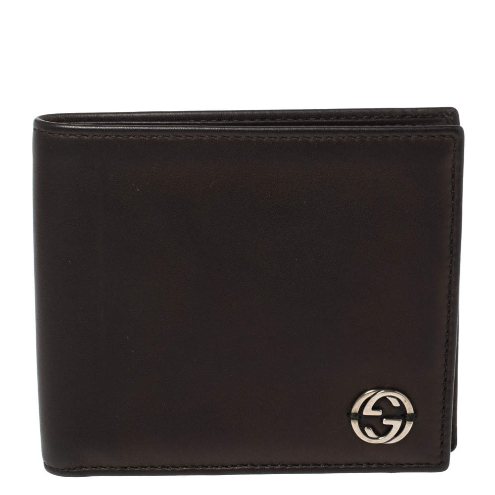 مملوكة مسبقًا Gucci Black Leather GG Marmont Bifold Wallet