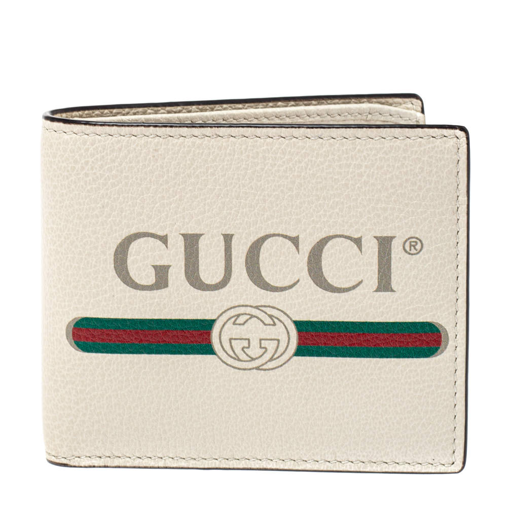 Gucci Off White Leather Logo Bifold Wallet Gucci | TLC