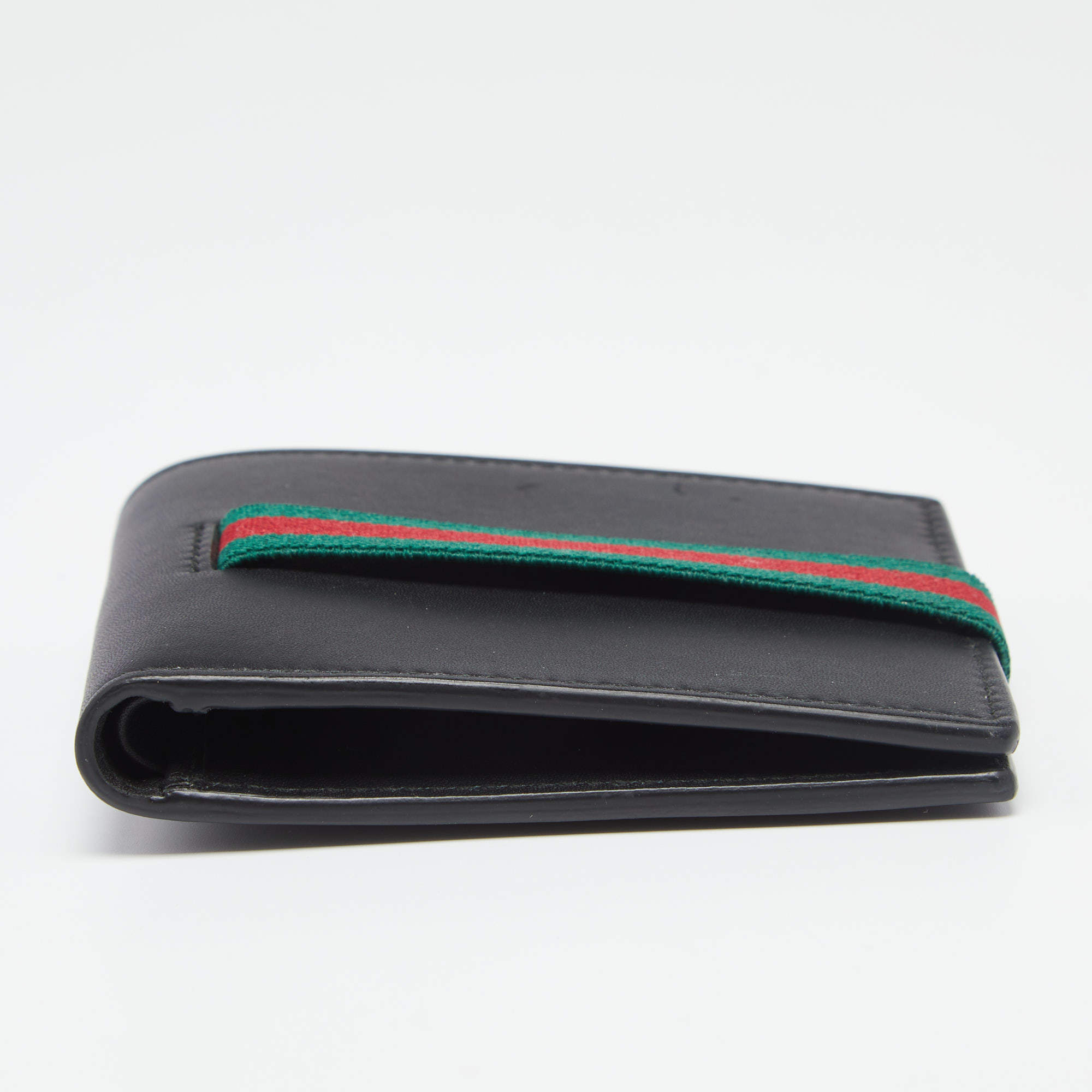 Gucci Elastic Leather Wallet in Black for Men