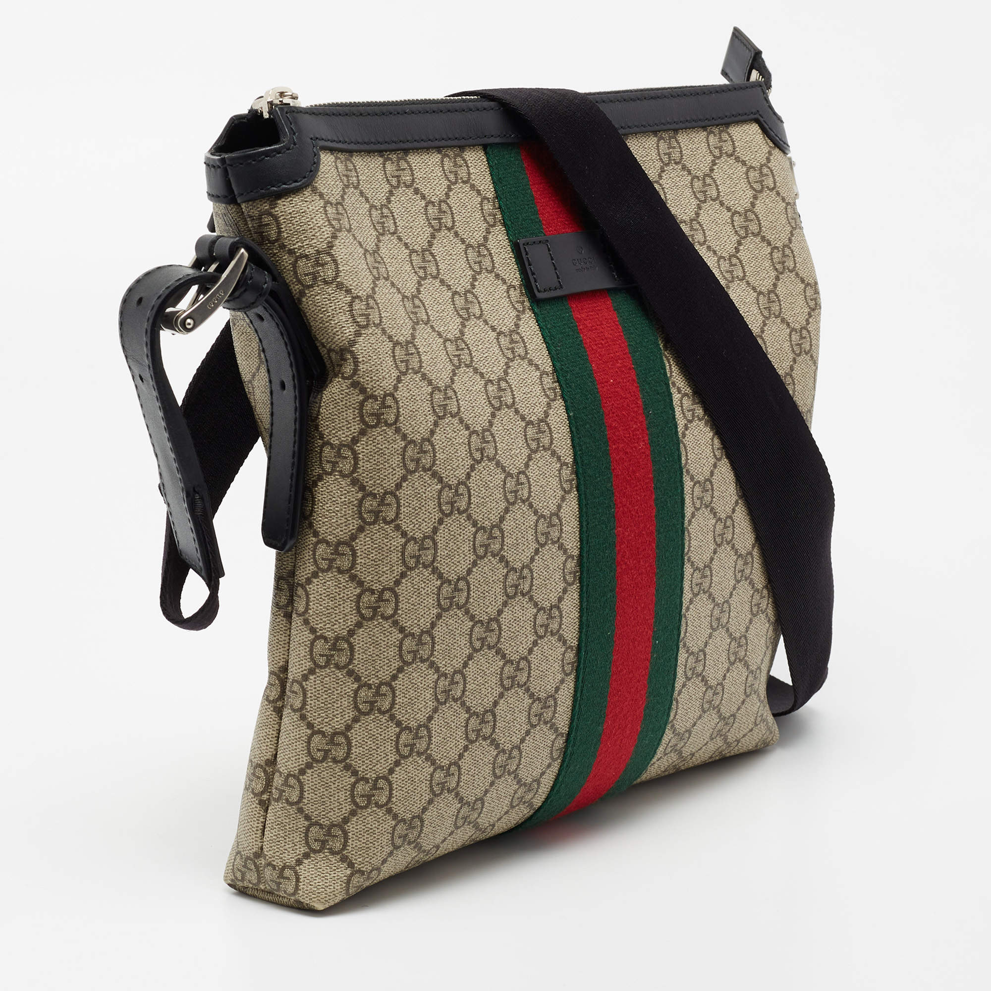 Palace x Gucci Web Canvas GG-P Messenger Bag Beige in GG Supreme  Canvas/Leather with Gold-tone - US