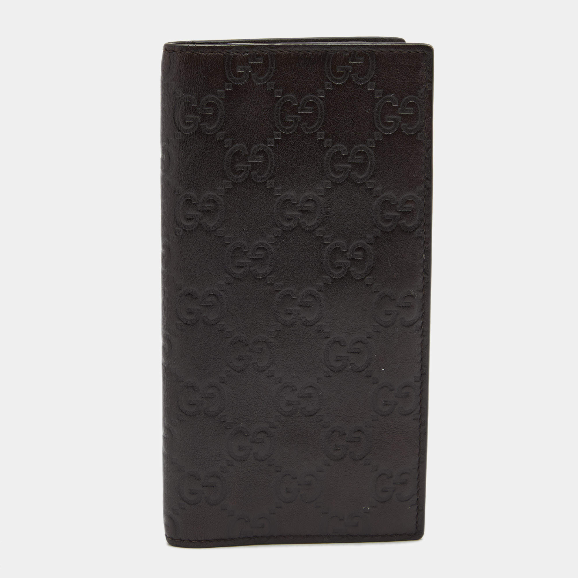 Gucci Bifold Wallet Signature Brown in Leather - US