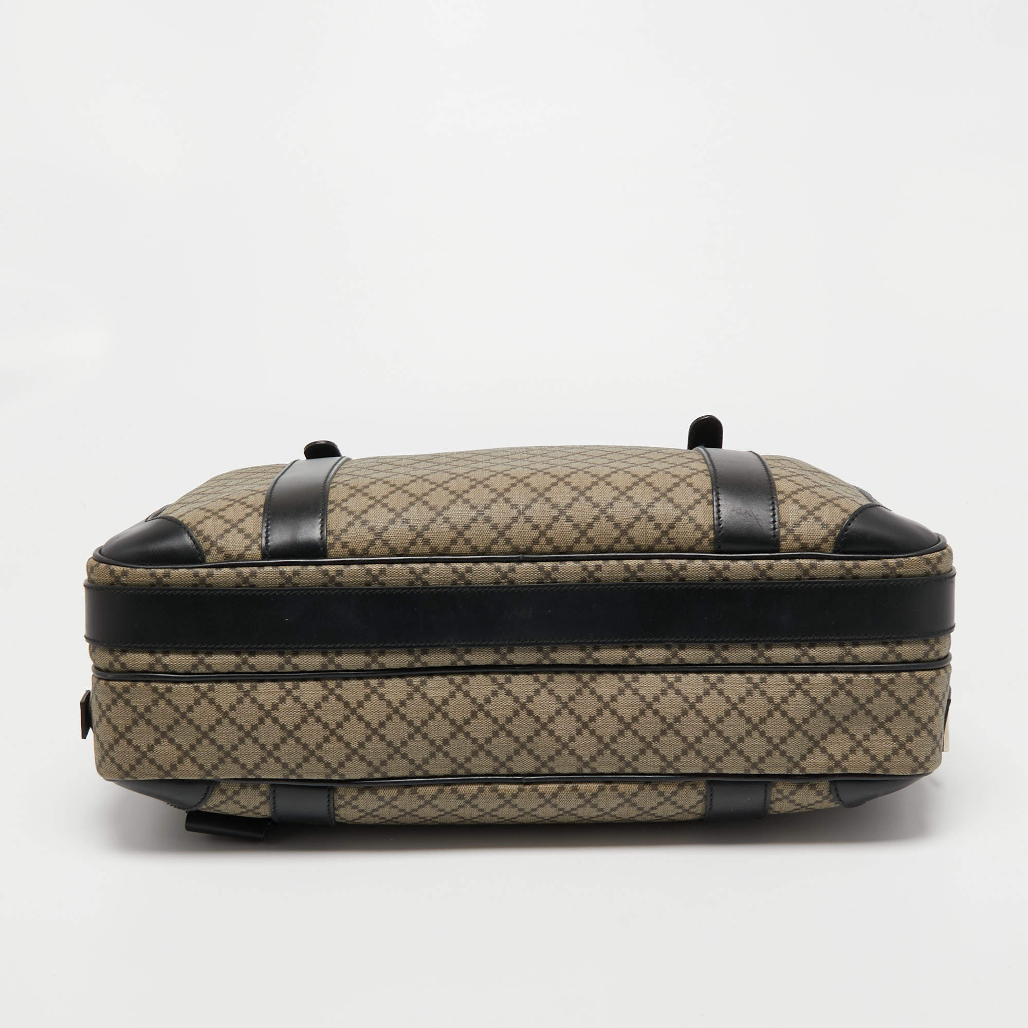 Gucci Beige/Ebony Diamante Supreme Canvas Brief Laptop Bag Gucci