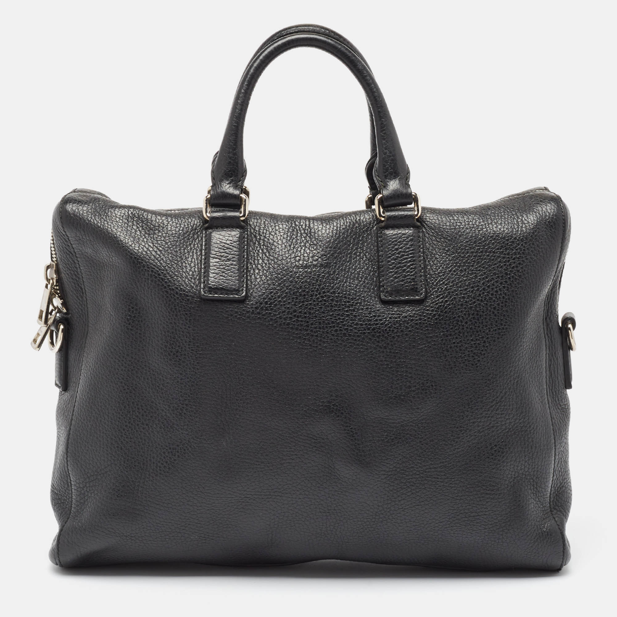 Gucci Black Leather Briefcase Bag