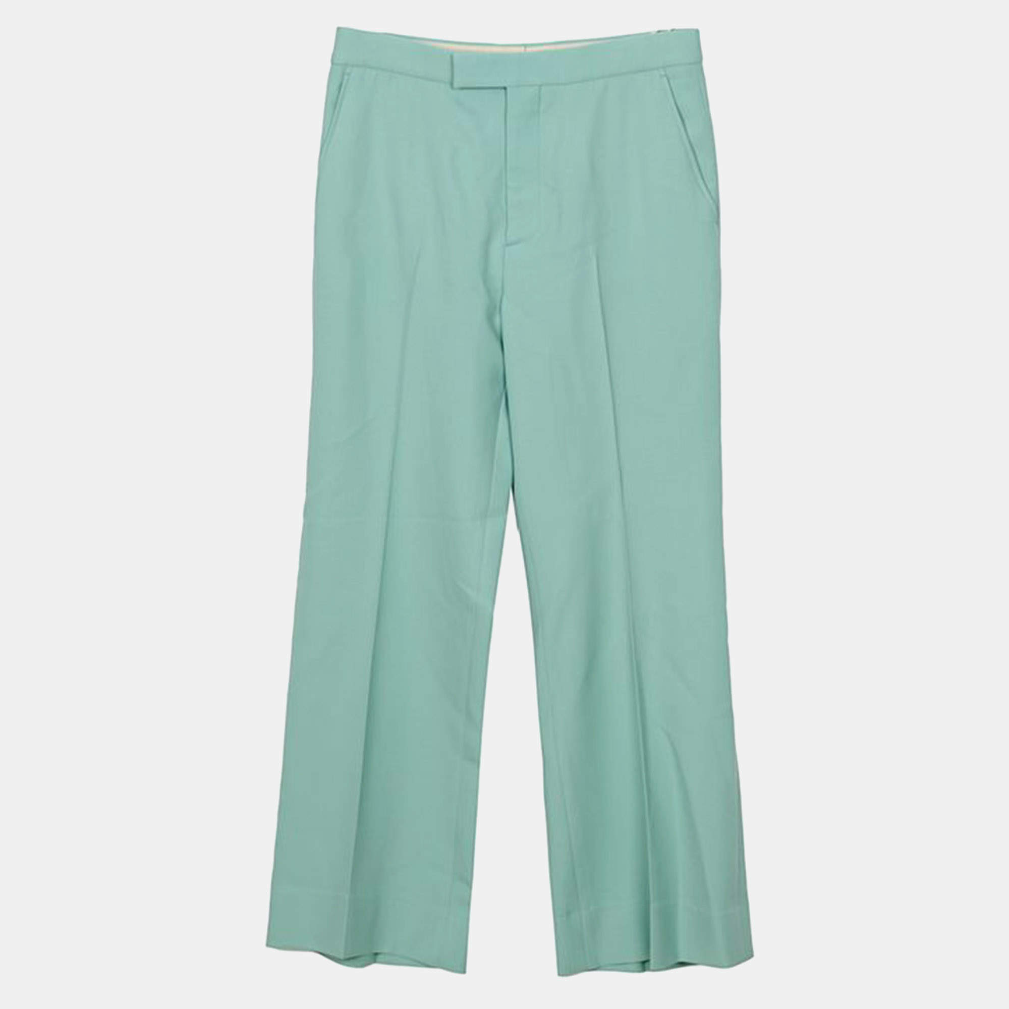 Gucci Mint Fine Wool Pants Size 50