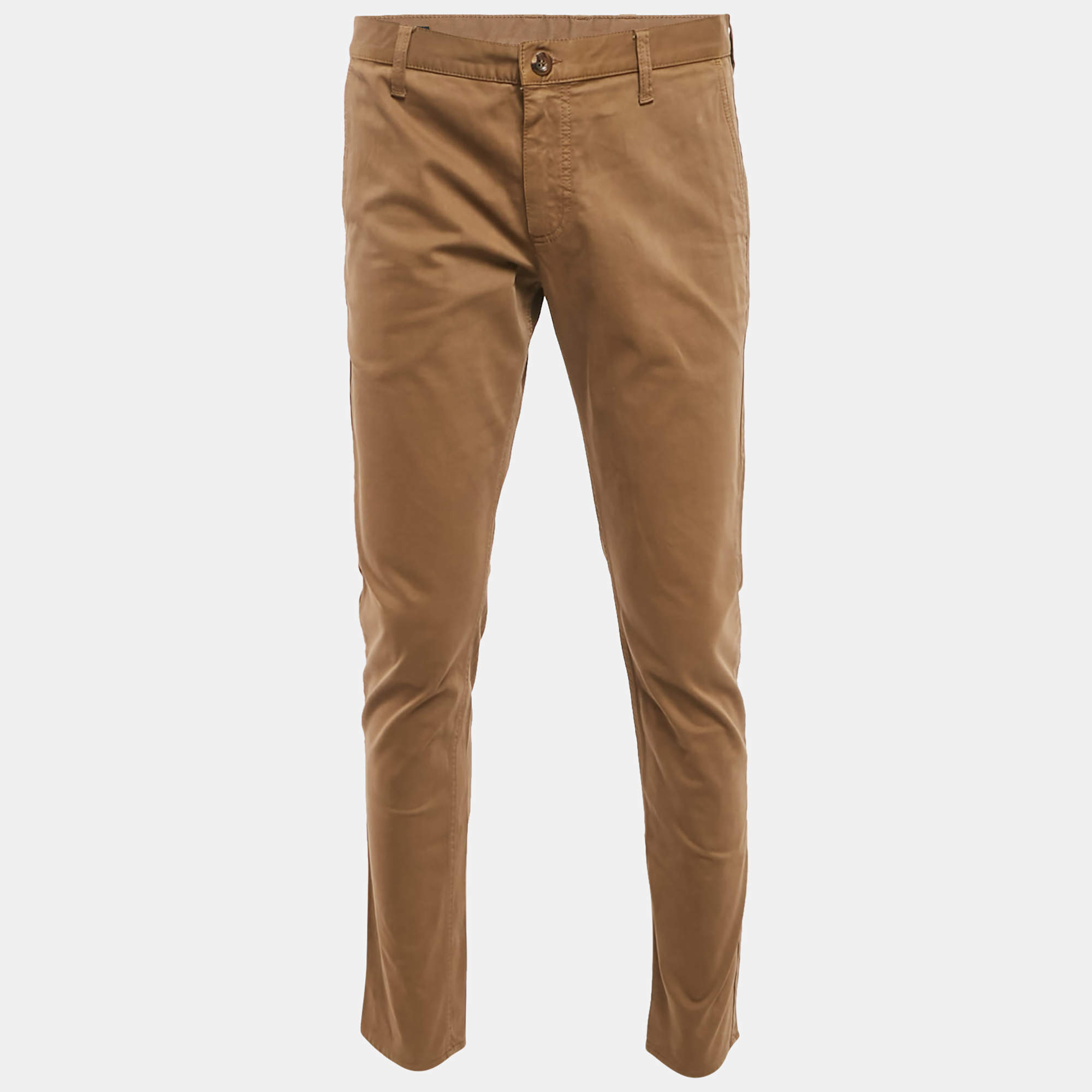 Pre Owned Gucci Brown Cotton Short Chino Trousers  M