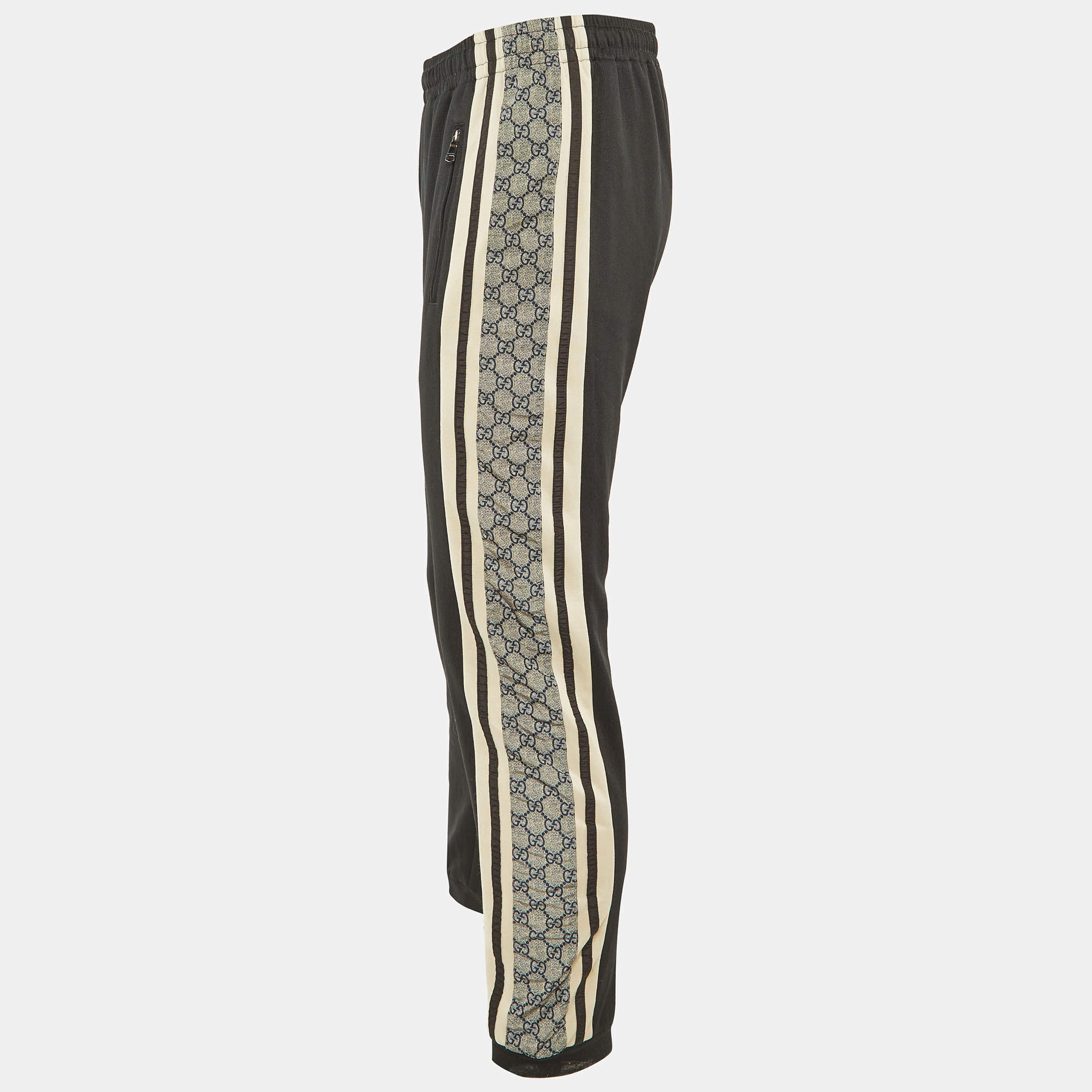 【グッチ】 Trousers - Track Pants パンツ Gucci Black Jersey Web Stripe Detail Track Pants M Gucci | TLC