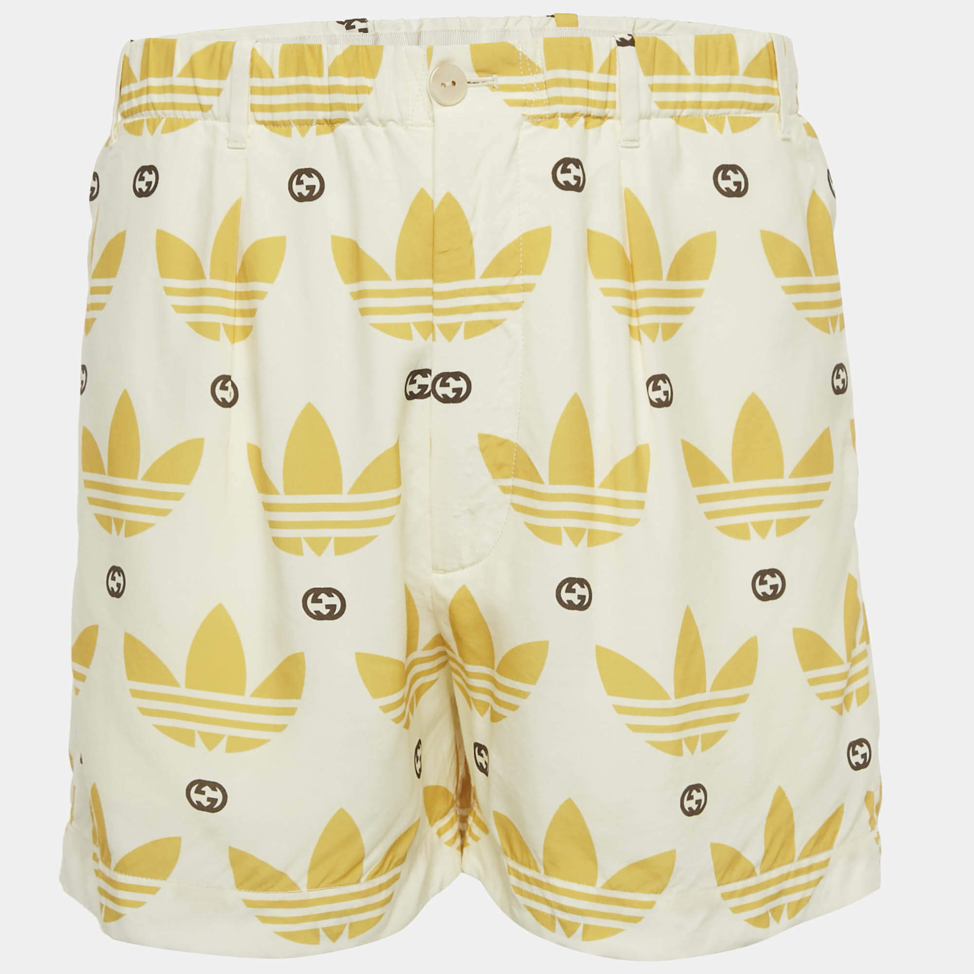 パンツ Gucci x adidas Trefoil Print Shorts New Gucci X Adidas GG/Trefoil Print Silk Twill Men's Shorts