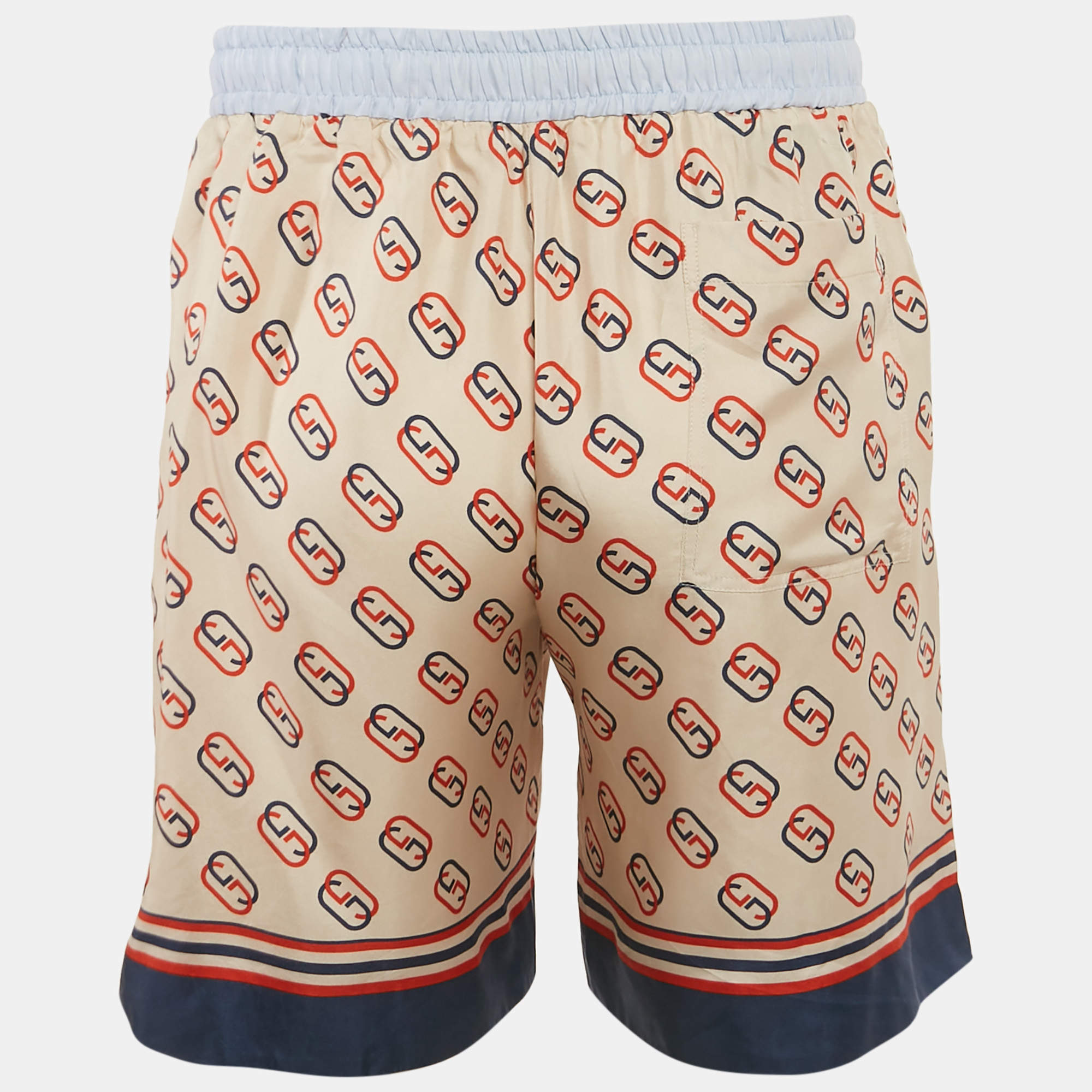 Gucci X Adidas Marco GG/Trefoil Print Silk Shorts S Gucci | TLC