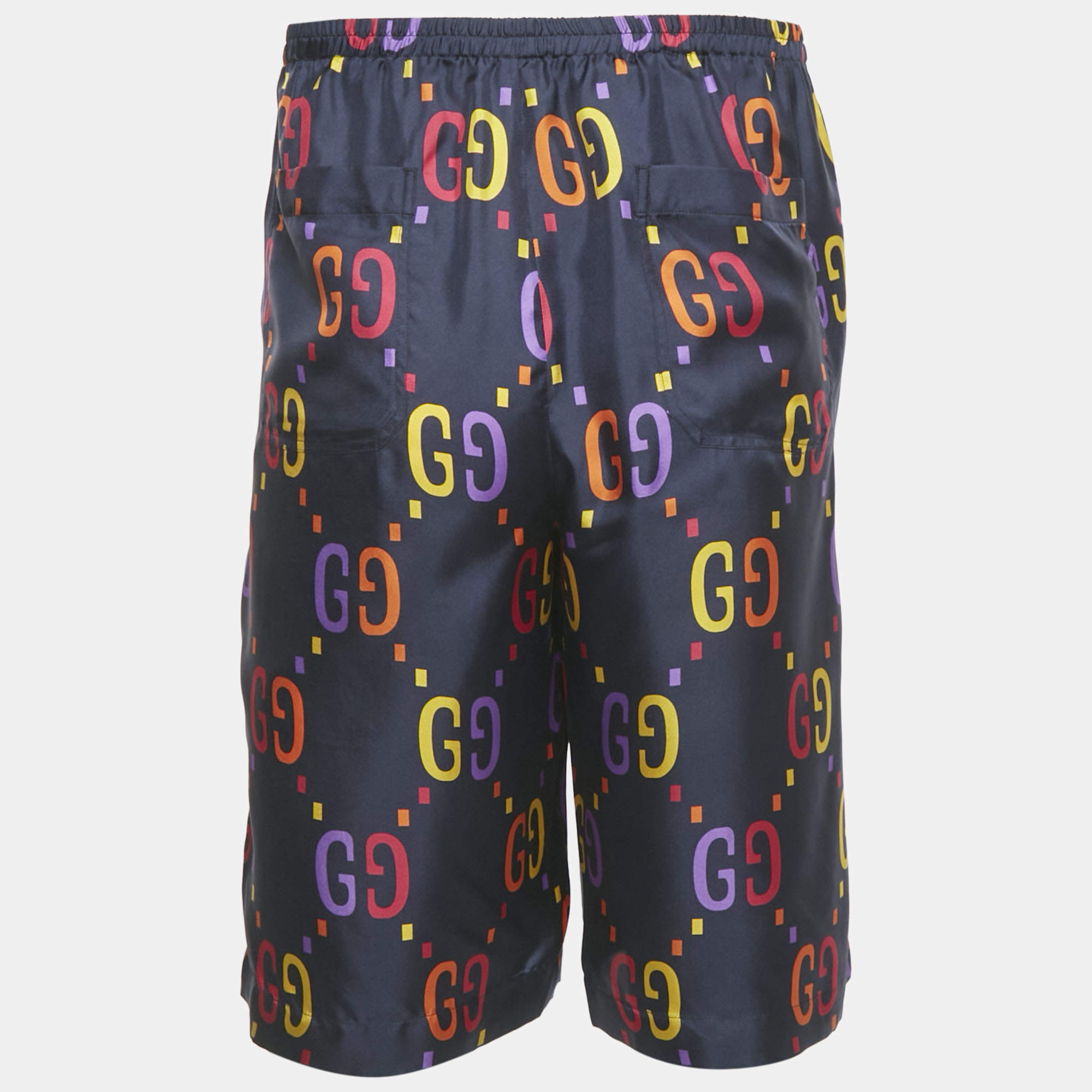 Gucci X Adidas Marco GG/Trefoil Print Silk Shorts S Gucci | TLC