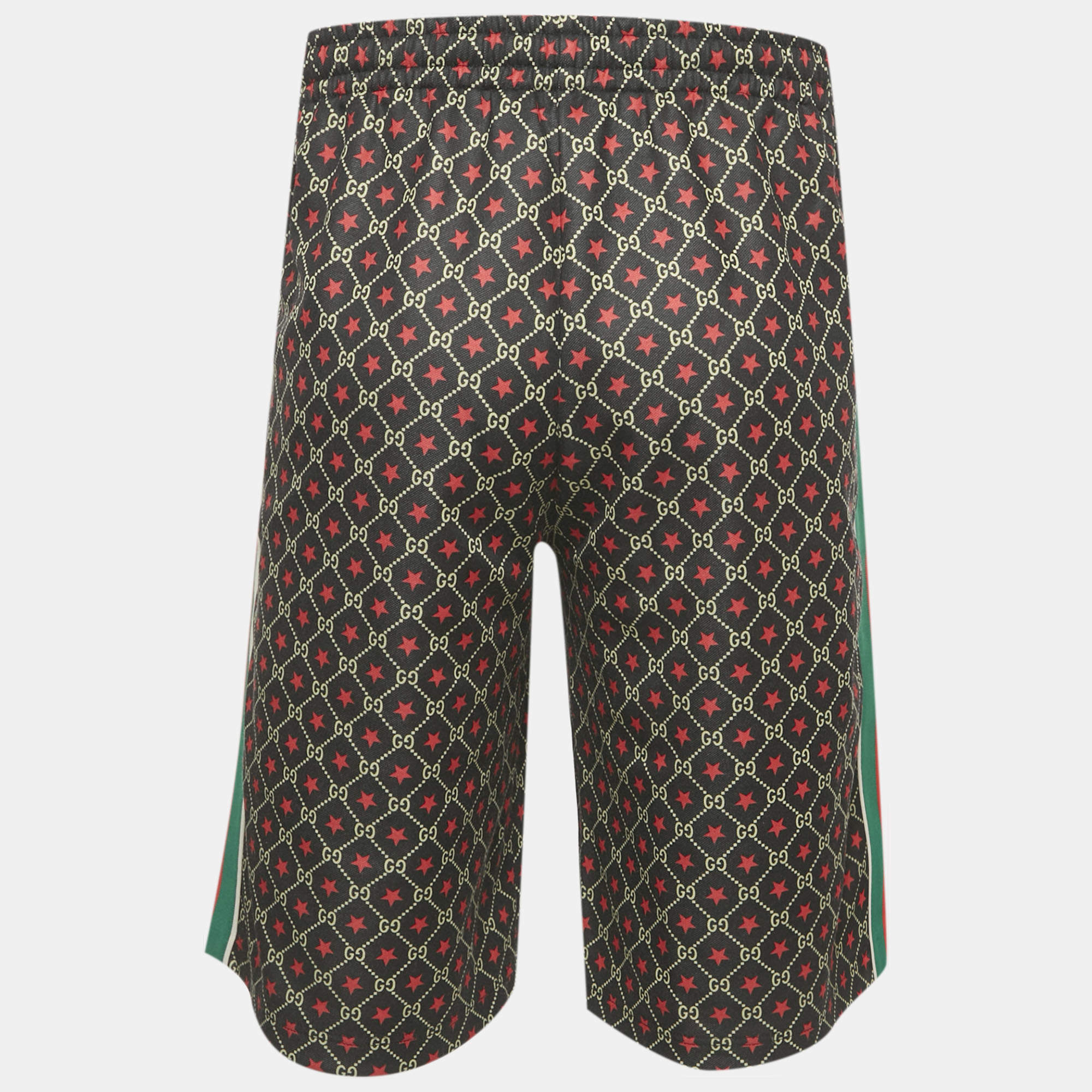 【未使用タグ付】adidas x GUCCI Macro GG柄Shorts Authentic Adidas X Gucci Macro GG Trefoil Print Silk Bermuda
