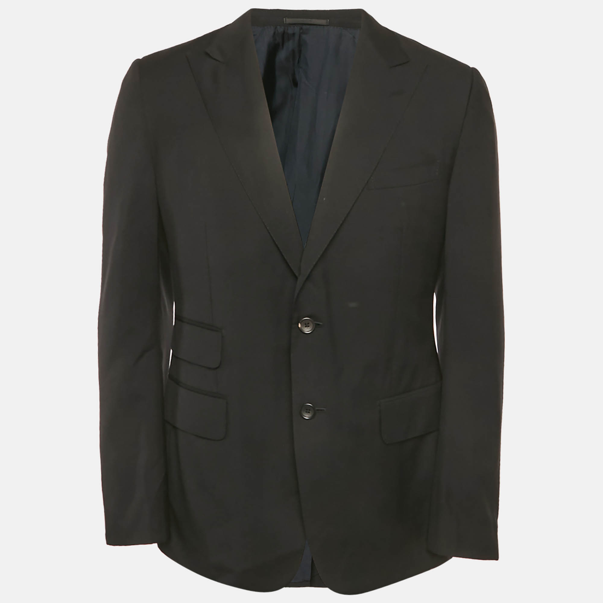 Pre Owned Gucci Black Wool Regular Fit Blazer L