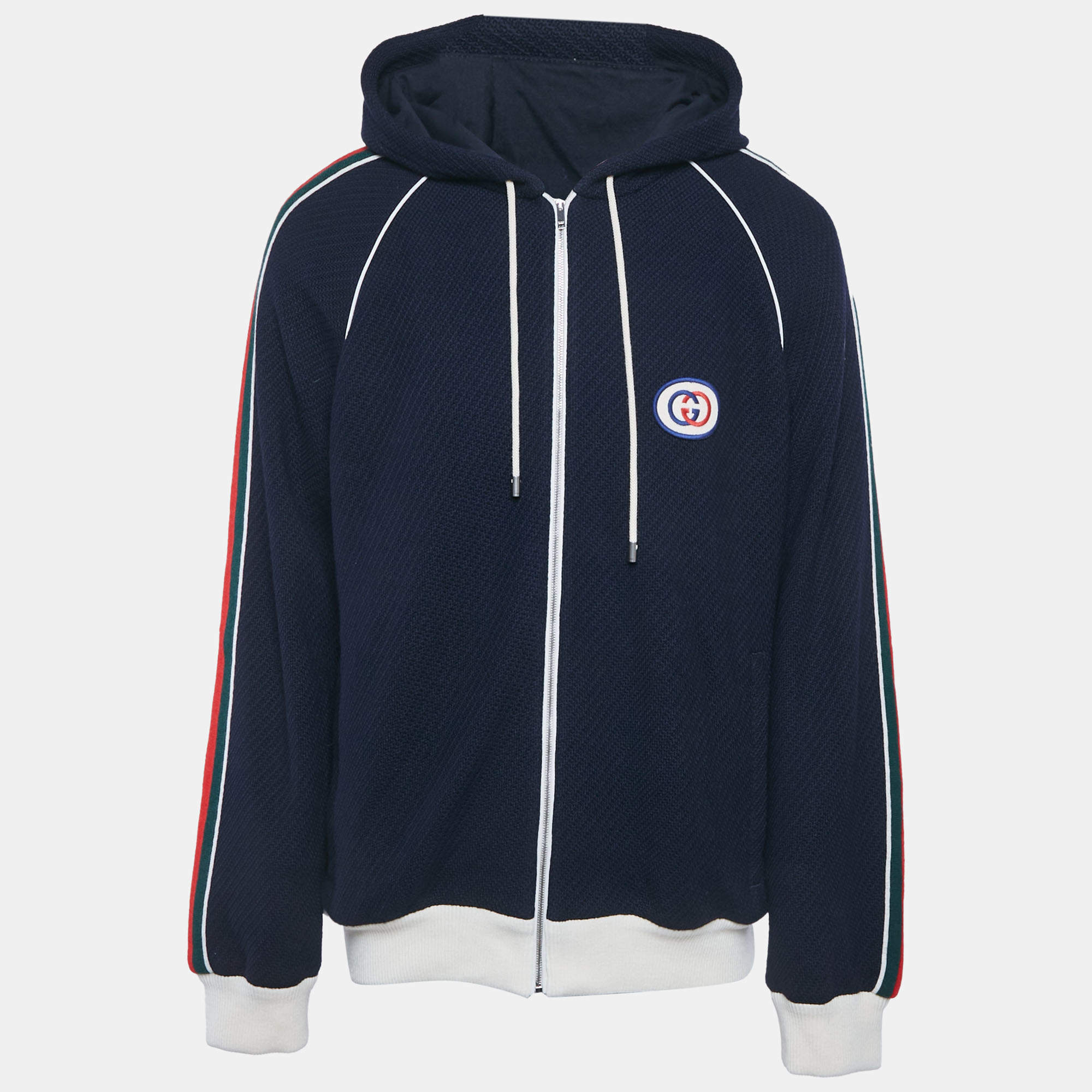 Pre Owned جاكيت غوتشي جيرسي GG متنوع الألوان  نفسي مقاس كبير جداً