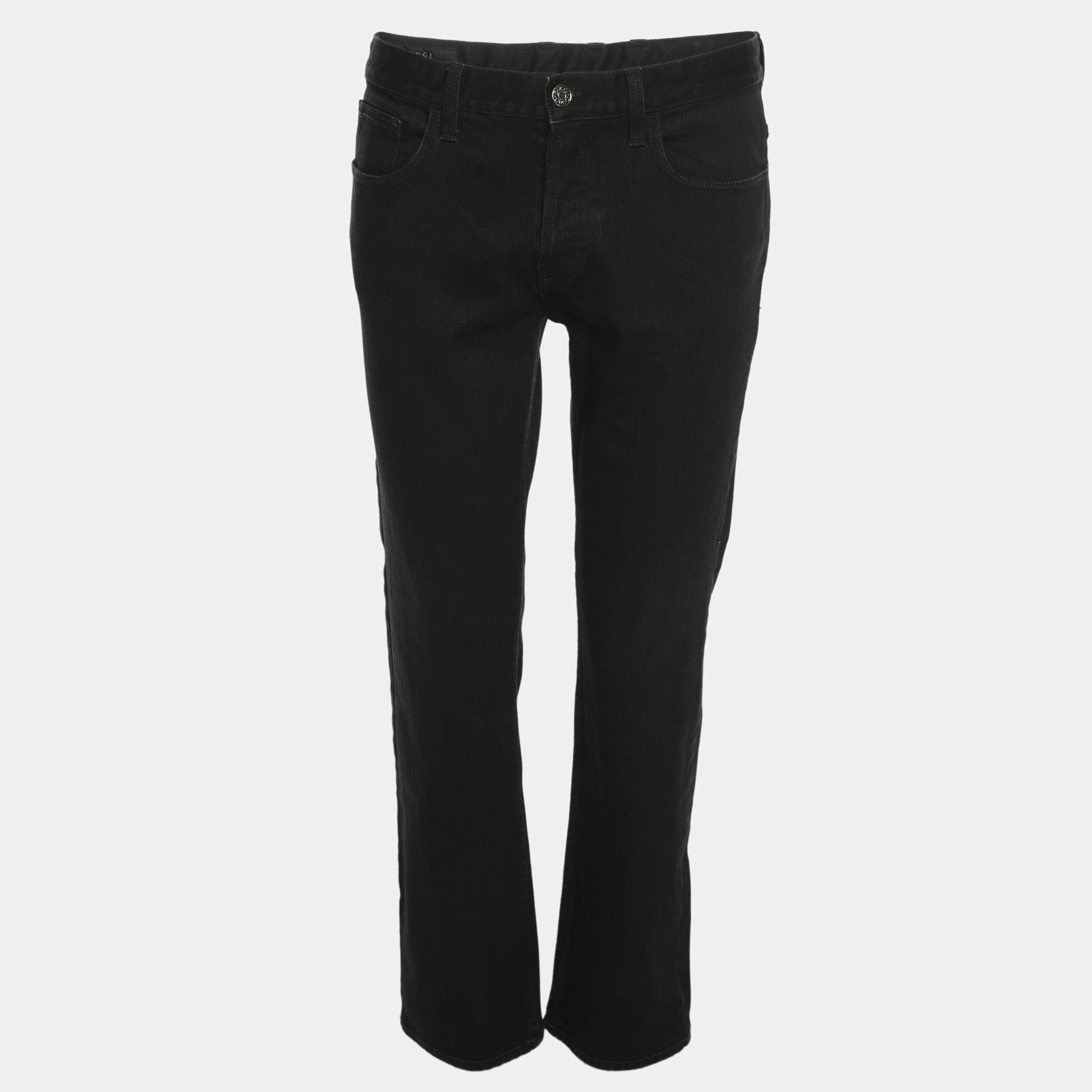 Pre Owned Gucci Black Stretch Denim Regular Fit Jeans S
