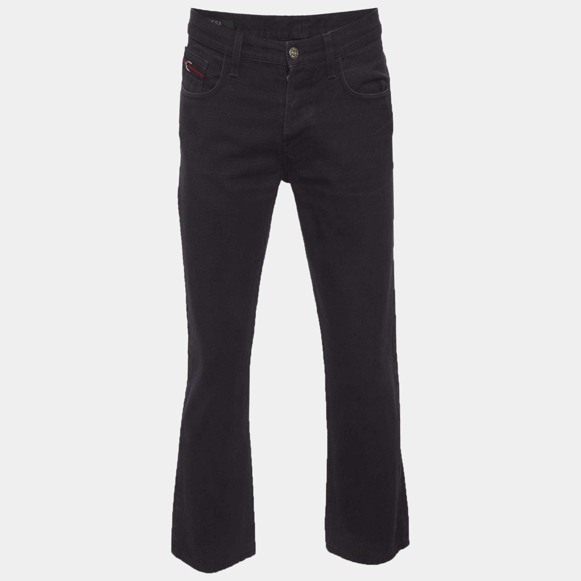 Pre Owned Gucci Blue Denim Straight Fit Jeans M/Waist 33"