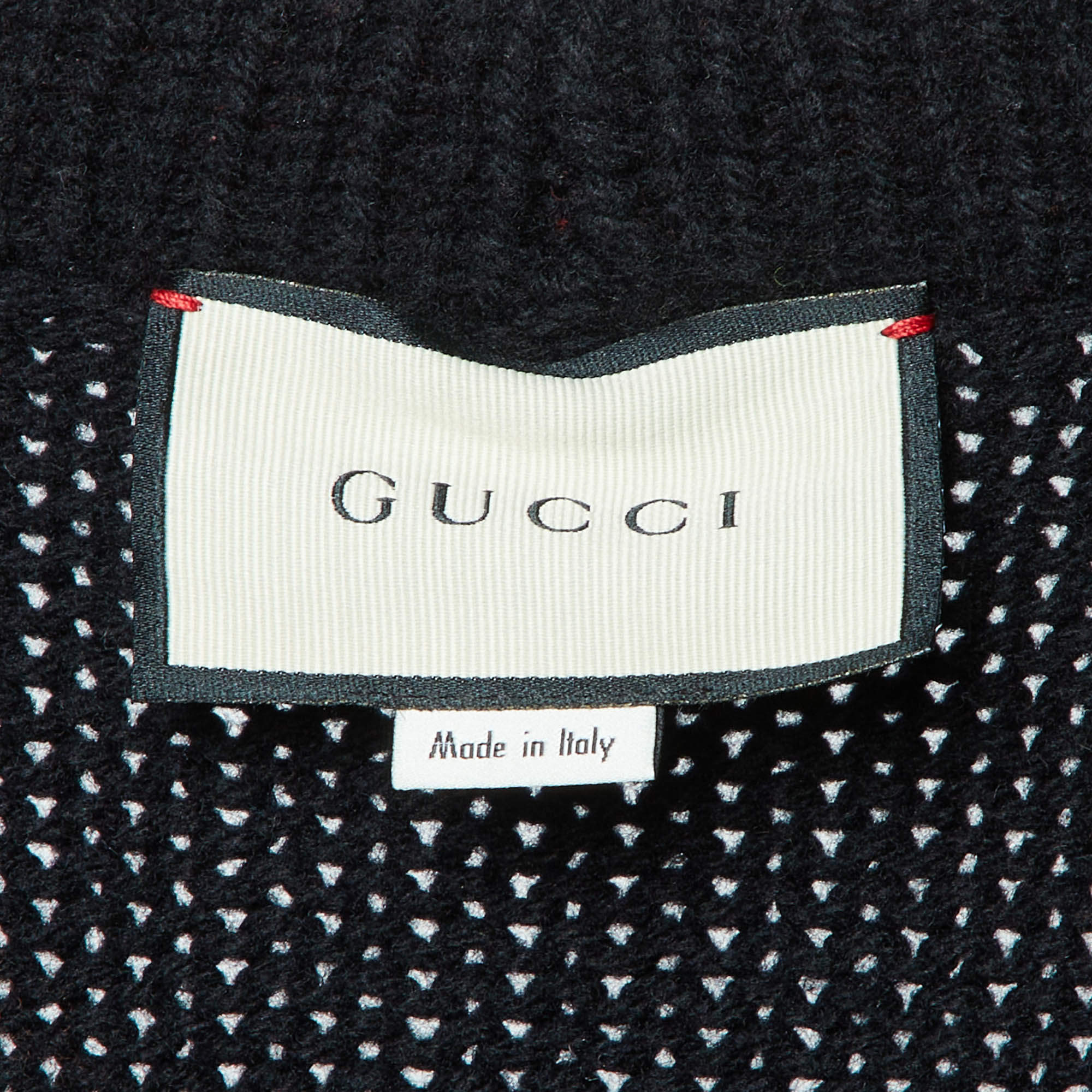 Gucci Black Logo & Pirates Patched Knit Hoodie M Gucci | TLC