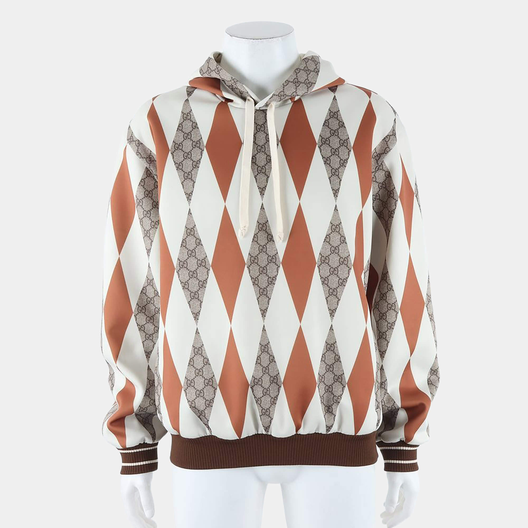 Pre Owned Gucci Multicolor Polyester long-Sleeve Hoodie Size M 
