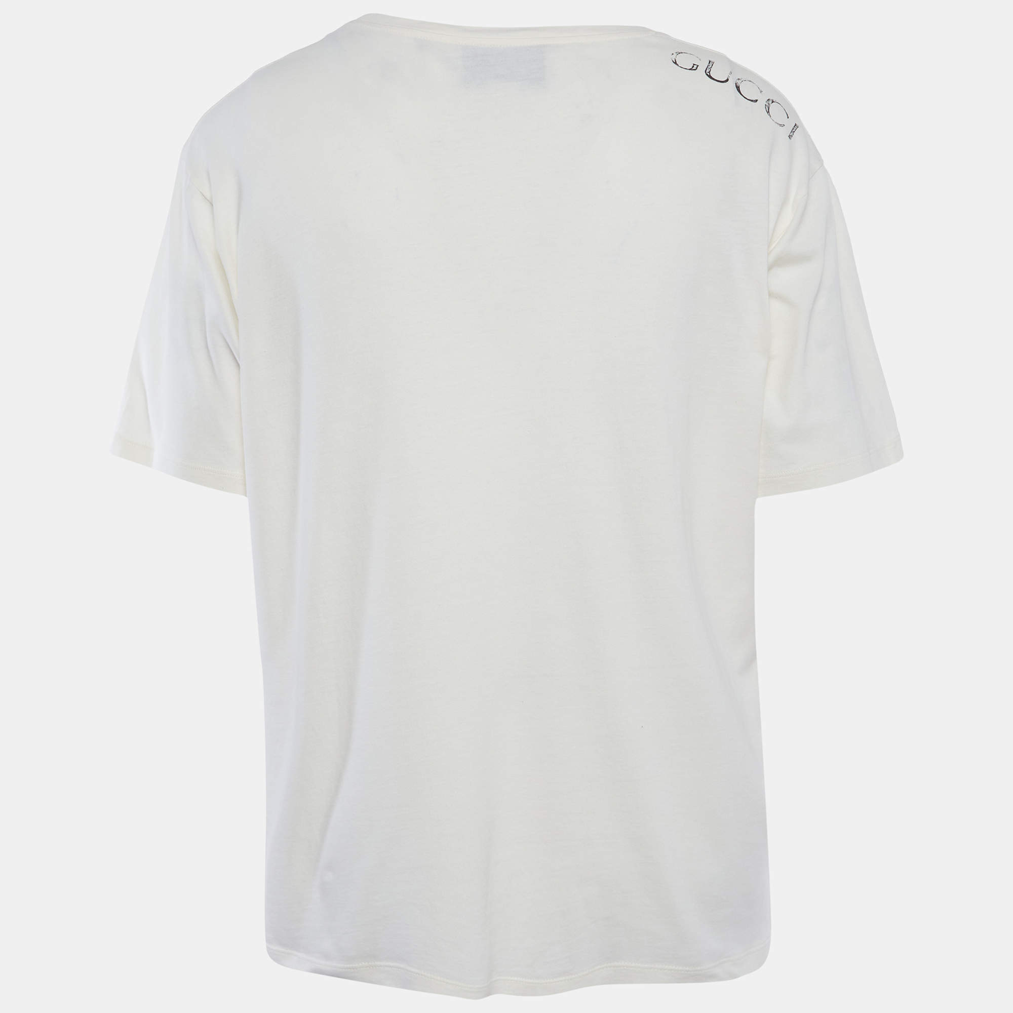 Gucci White Logo Stripe Jersey V-Neck T-Shirt XXXL Gucci | TLC