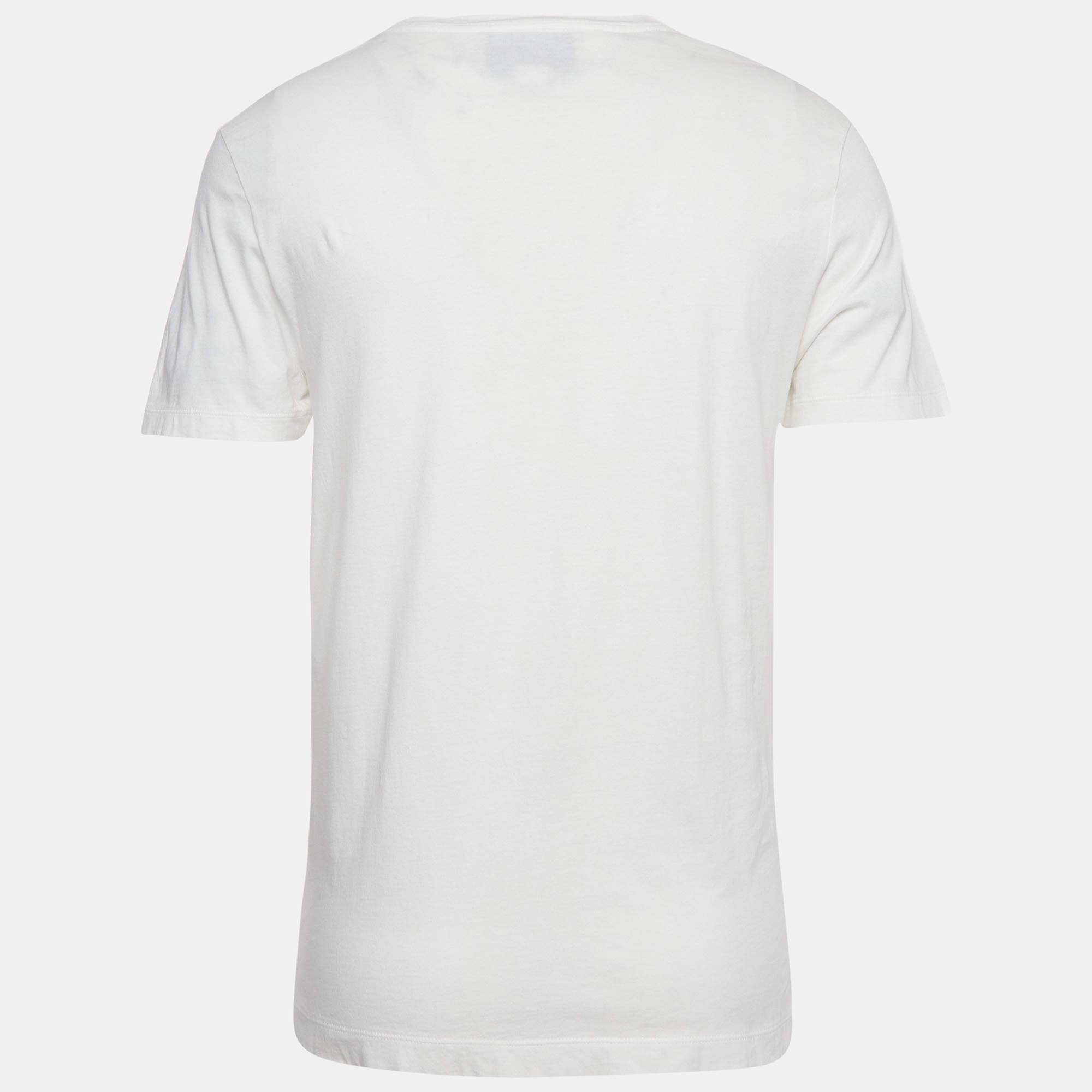 Gucci White Logo Stripe Jersey V-Neck T-Shirt XXXL Gucci | TLC
