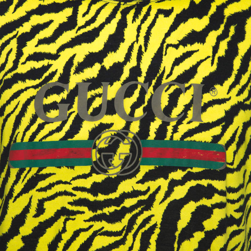 gucci yellow tiger shirt