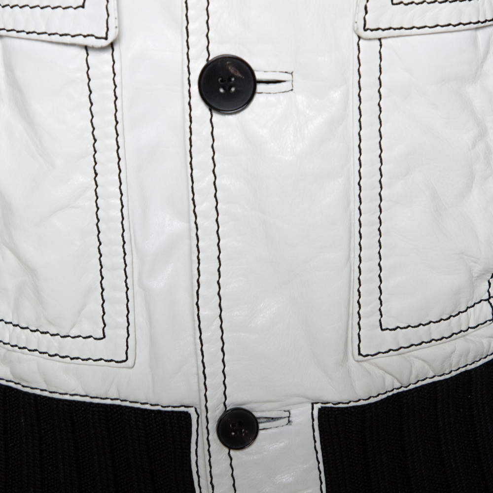 Leather jacket Gucci White size 40 IT in Leather - 33435500