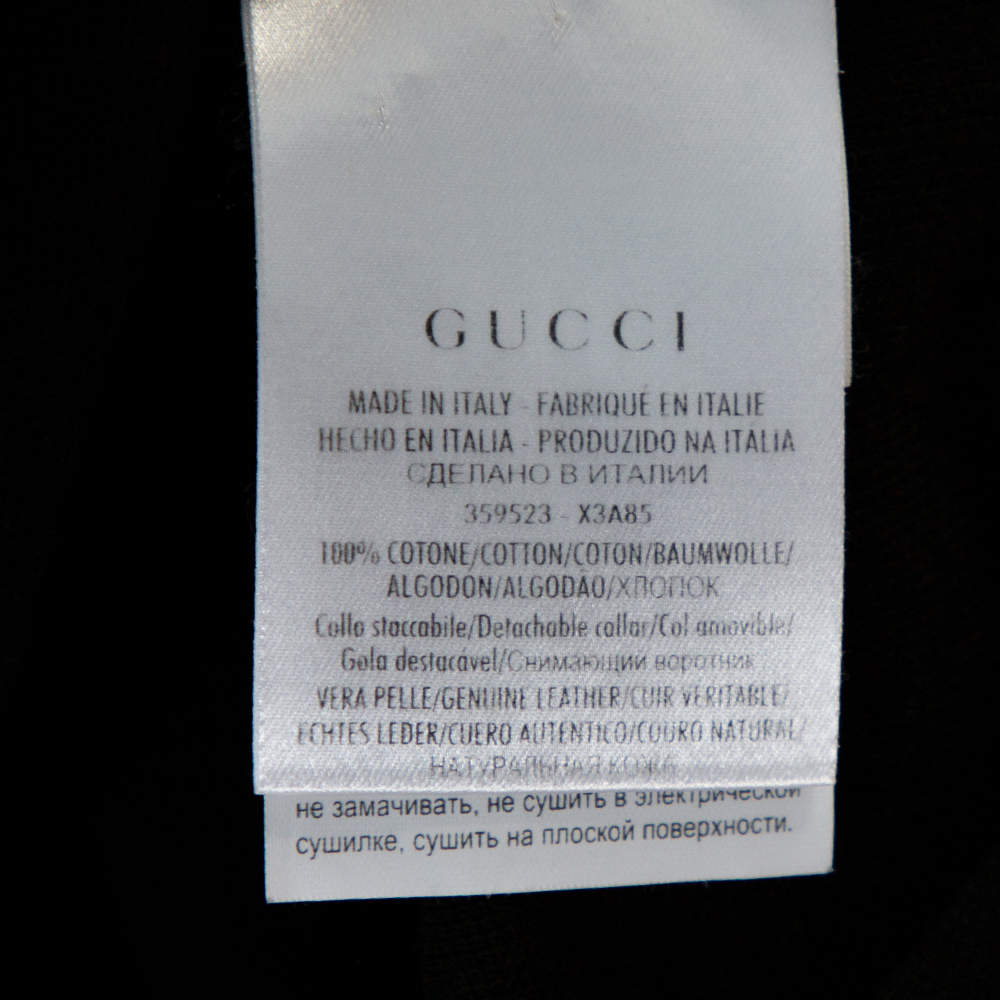 Gucci - Cotton-piqué polo shirt black - The Corner