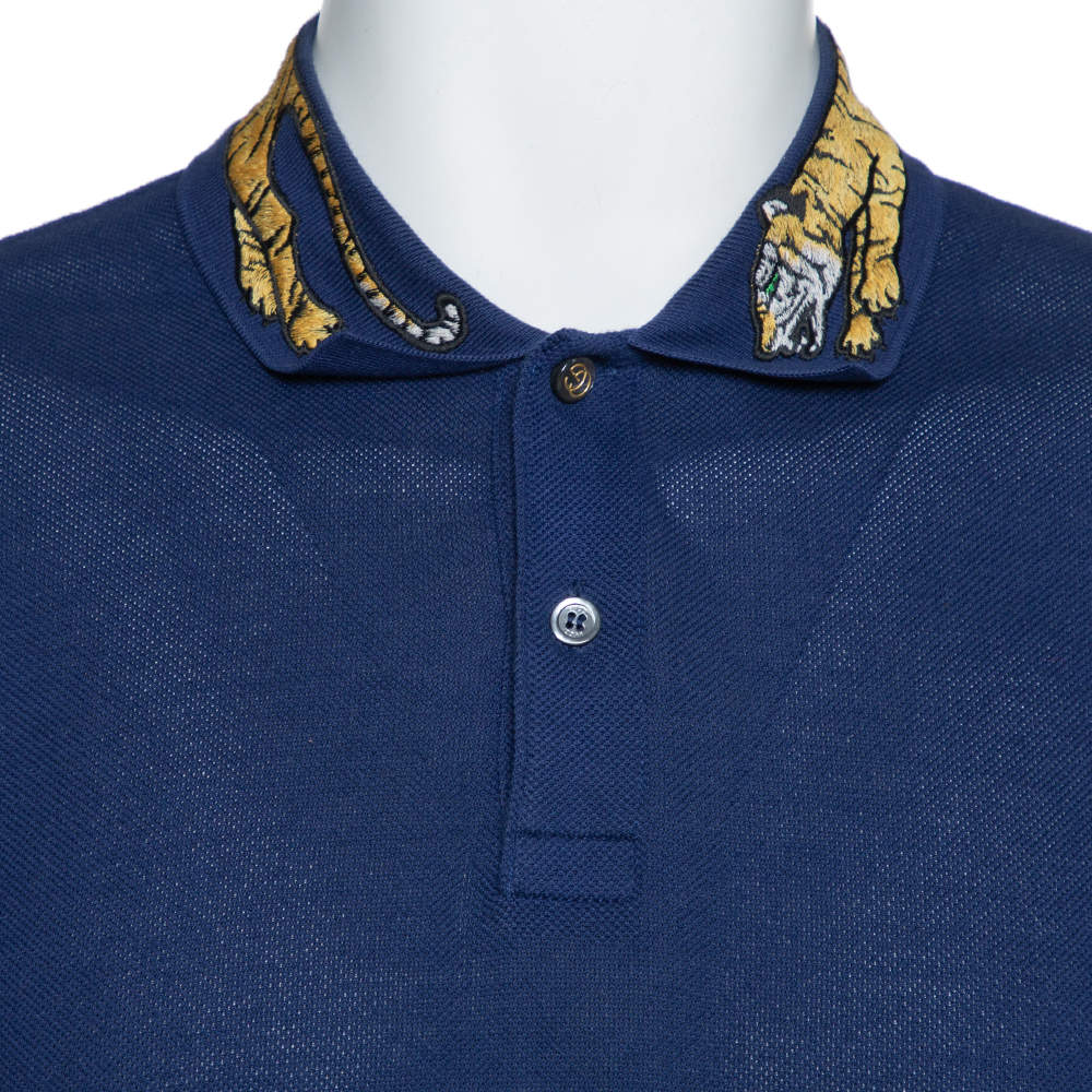 gucci shirt with tiger on collar