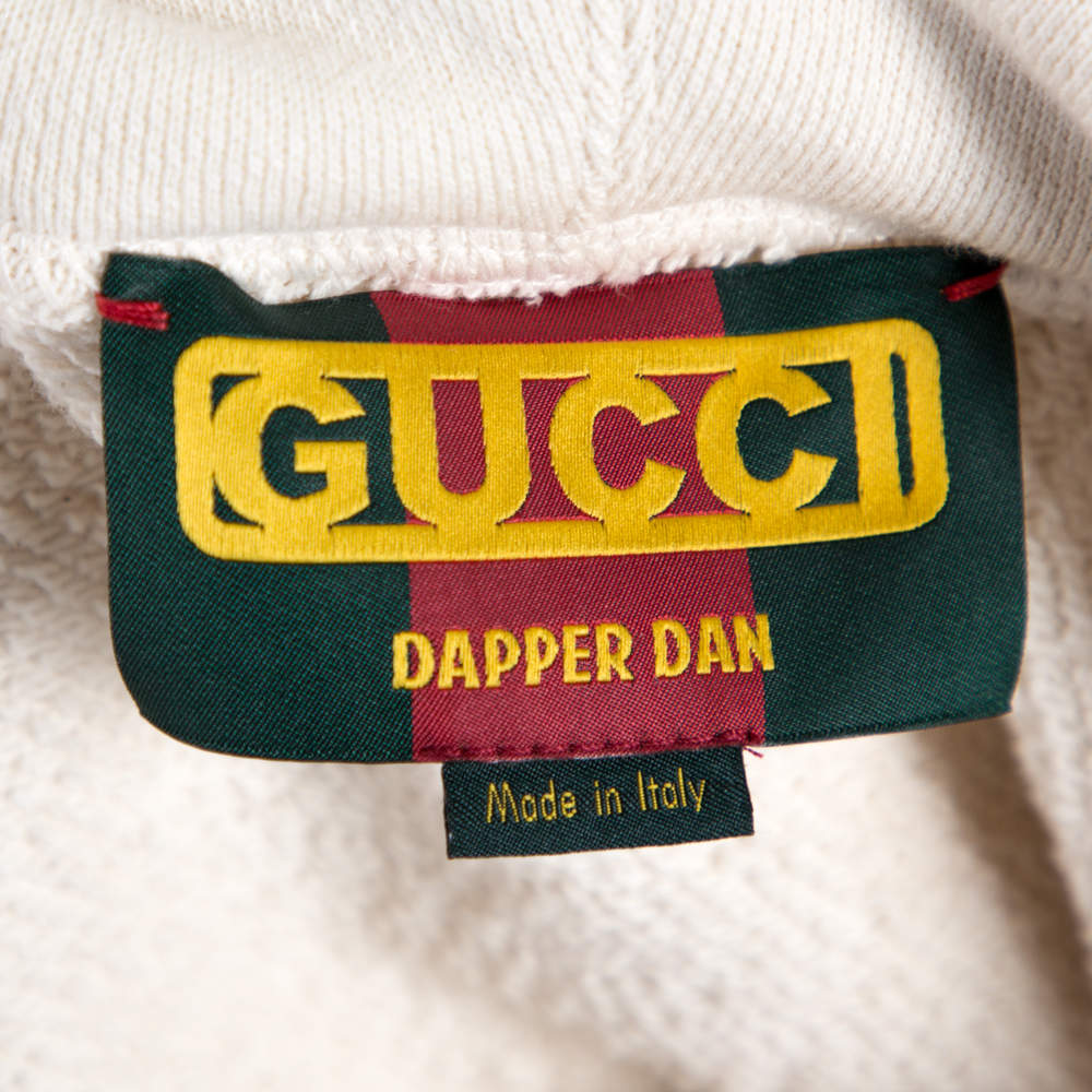 Gucci Black Dapper Dan Print Cotton Hooded Sweatshirt M Gucci