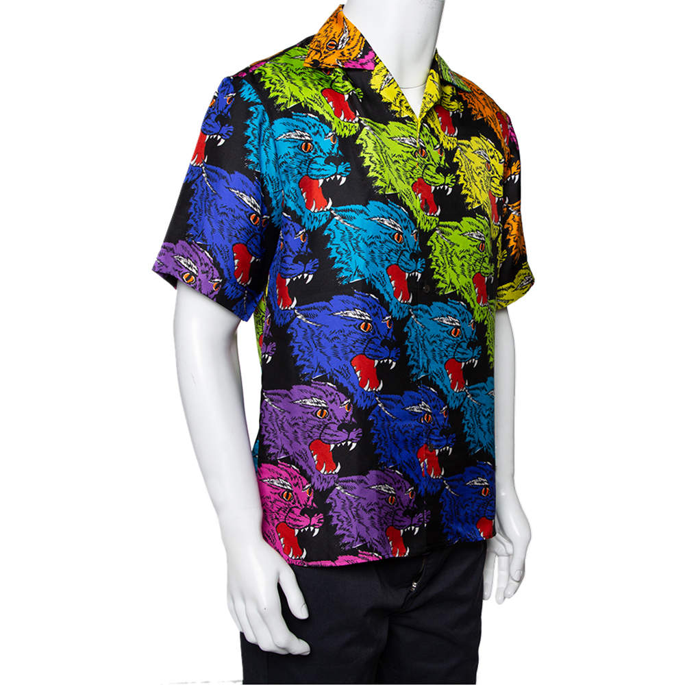Gucci Forest Printed Bowling Shirt - Multicoloured