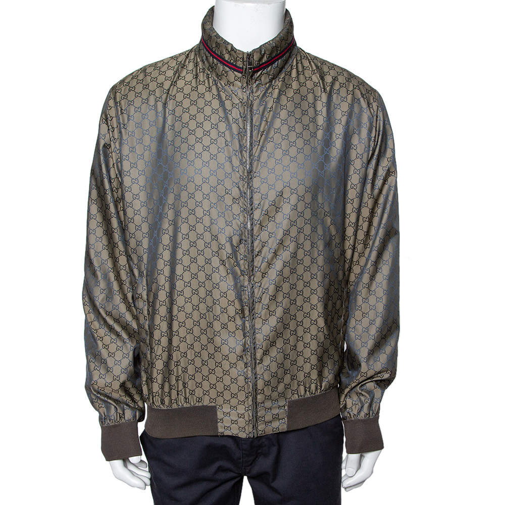 Gucci monogram bomber jacket deals