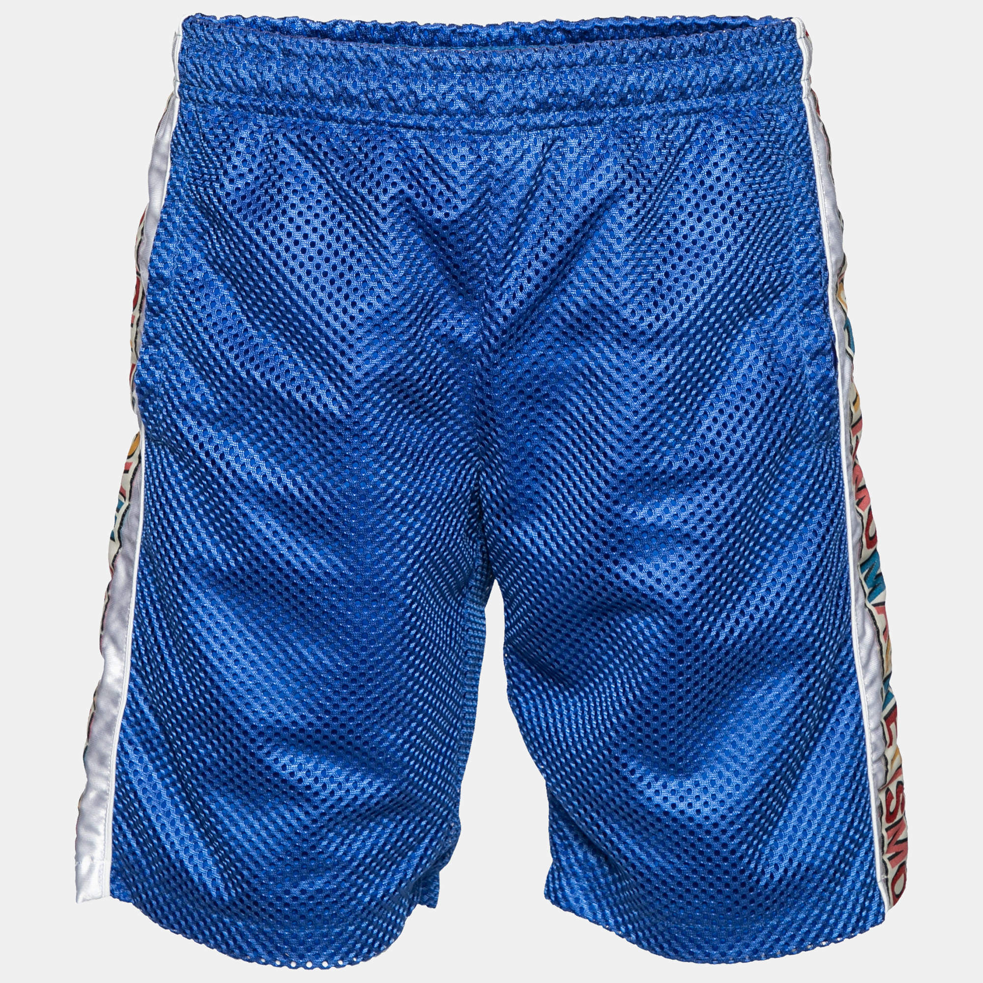 Gucci Blue Perforated Magnetismo Net Shorts M