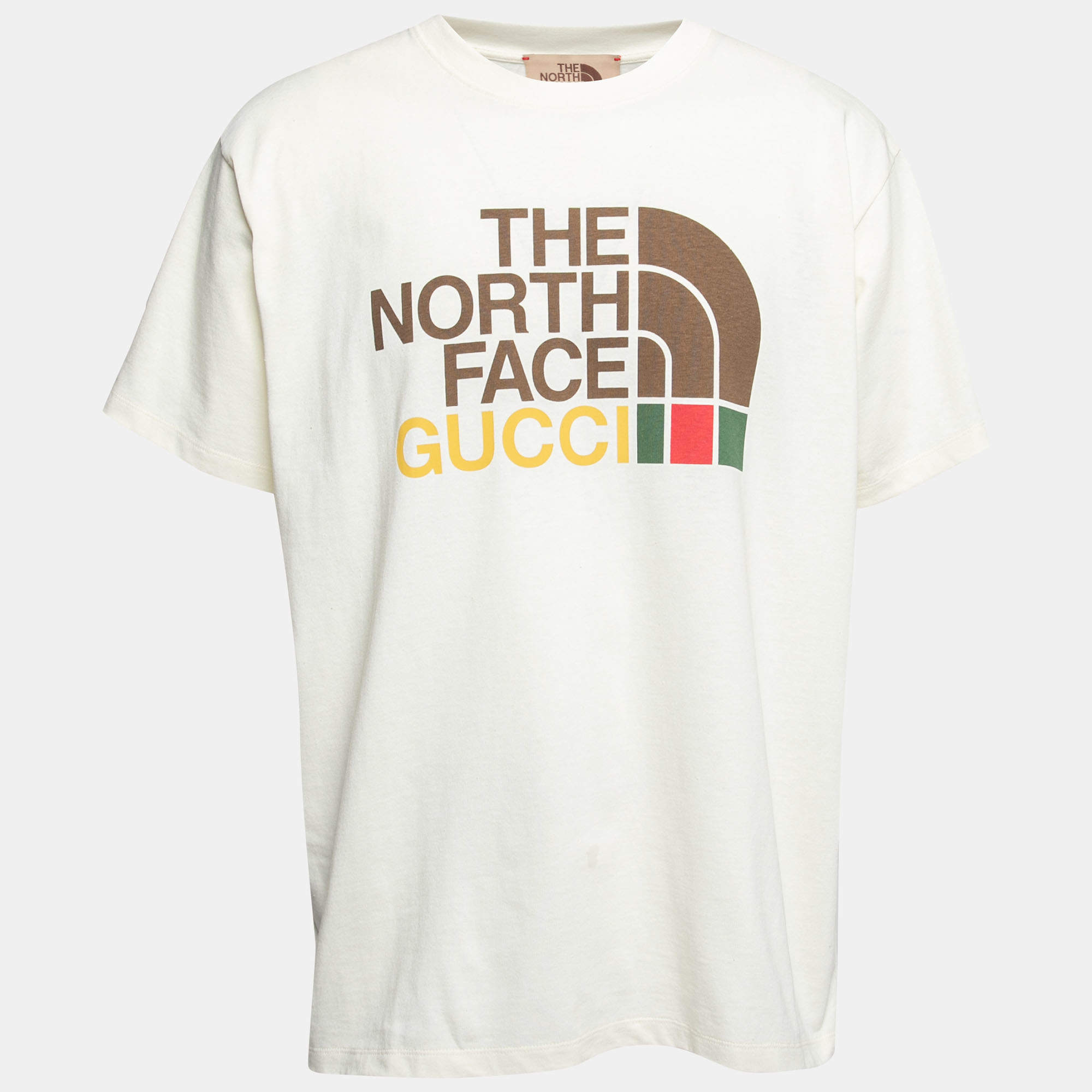 Gucci x The North Face Cream Logo Printed Cotton Oversized T-Shirt S