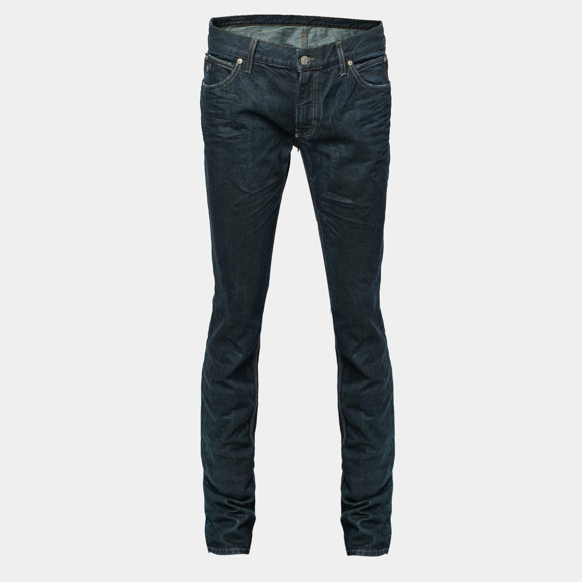 Pre Owned Gucci Blue Denim Skinny Jeans M